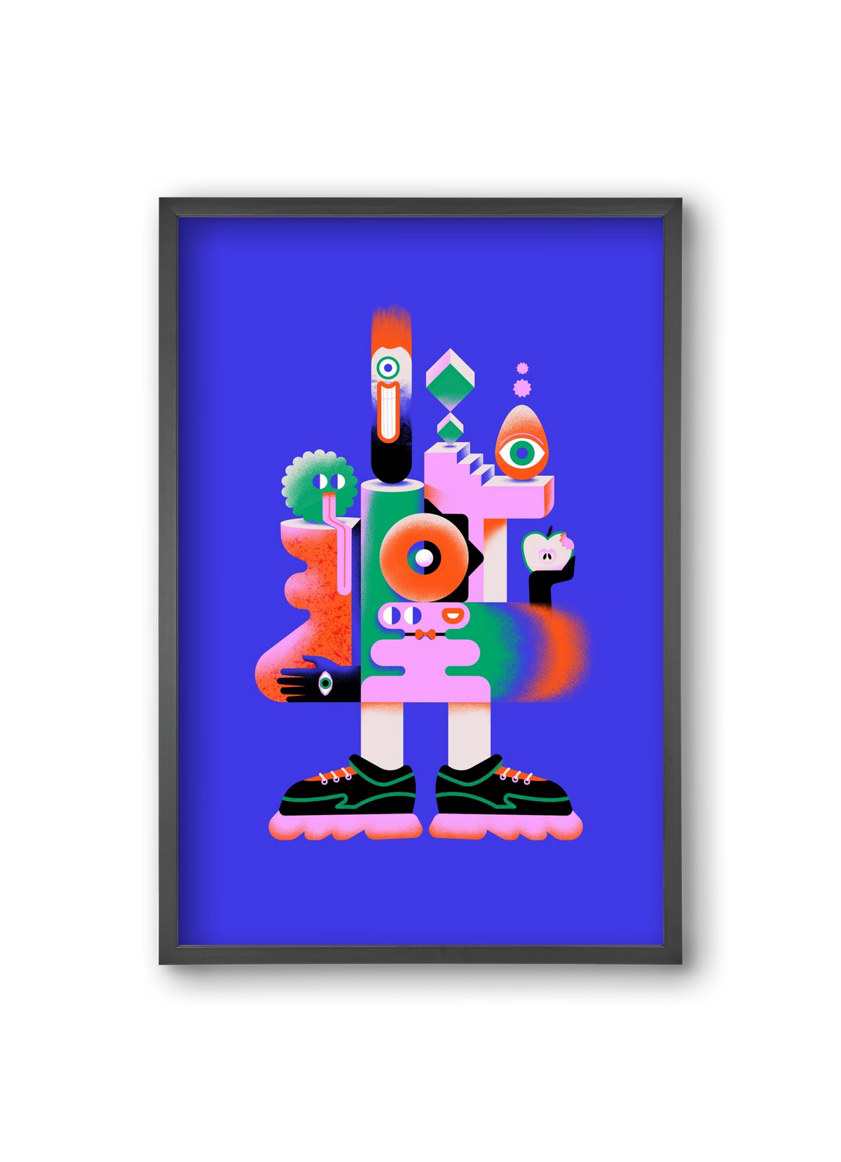 Abstract mecha, 20x30 cm (20x30 cm), Fekete keret