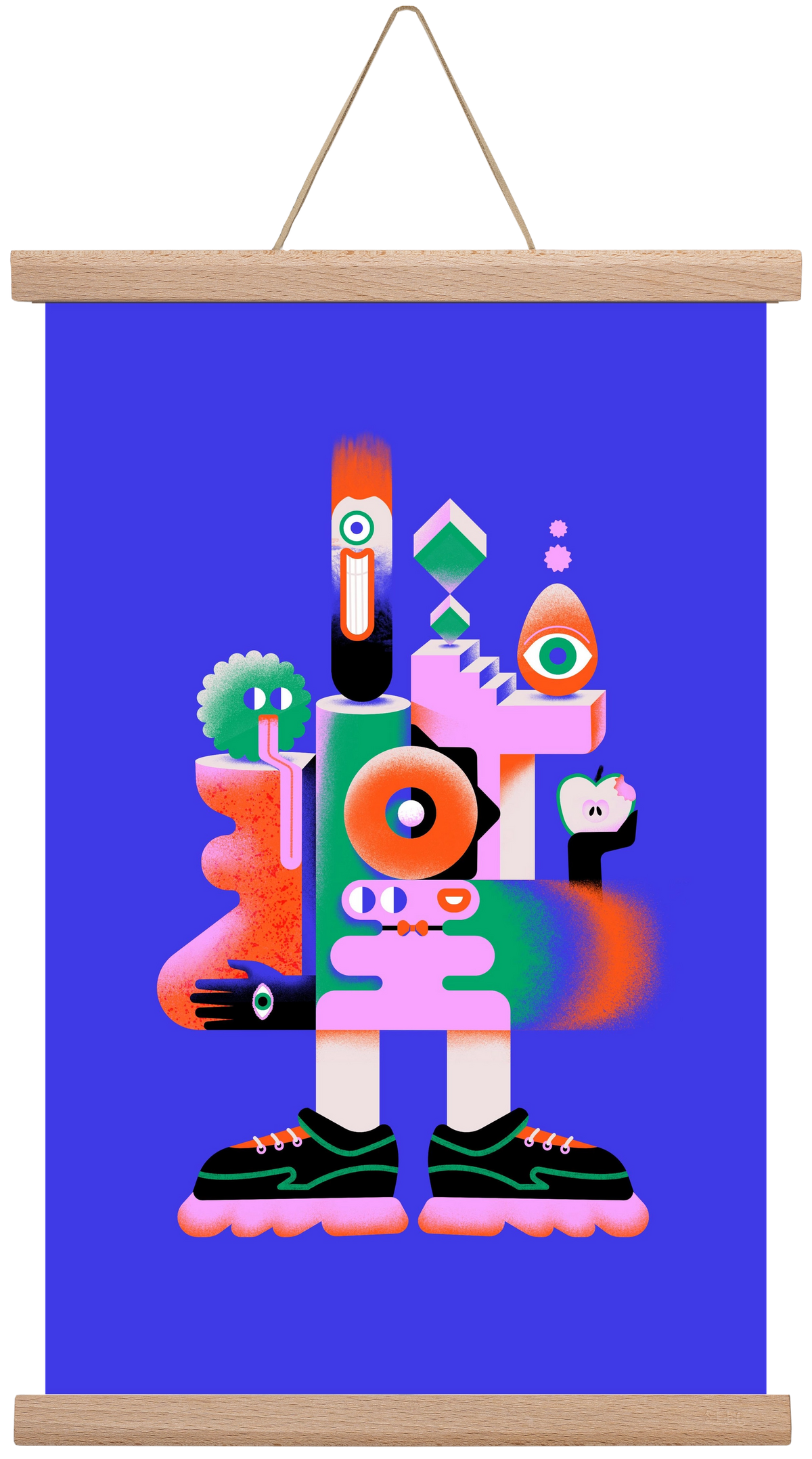 Abstract mecha, 30x45 cm (30x45 cm), Tölgy akasztó