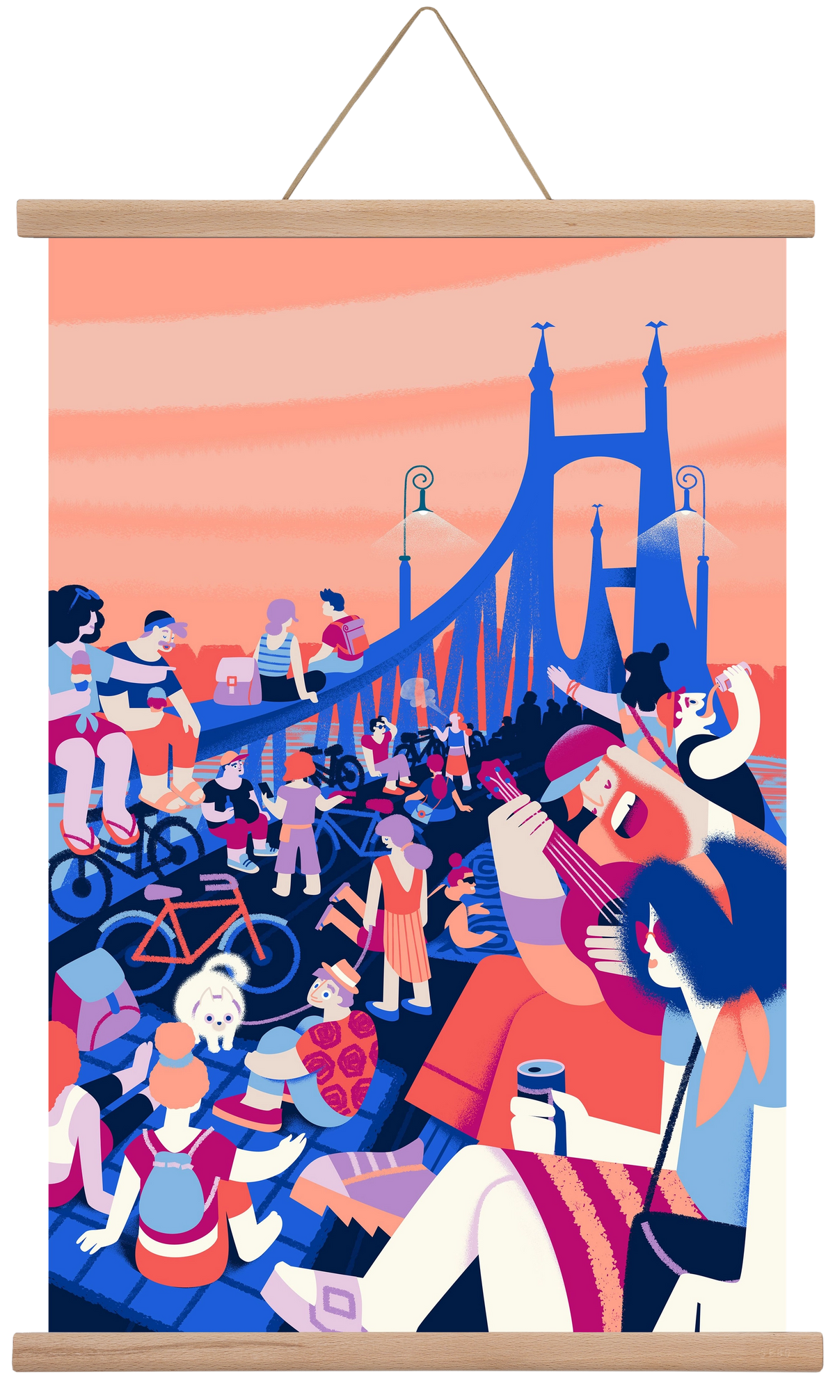 Liberty bridge, 40x60 cm (40x60 cm), Tölgy akasztó