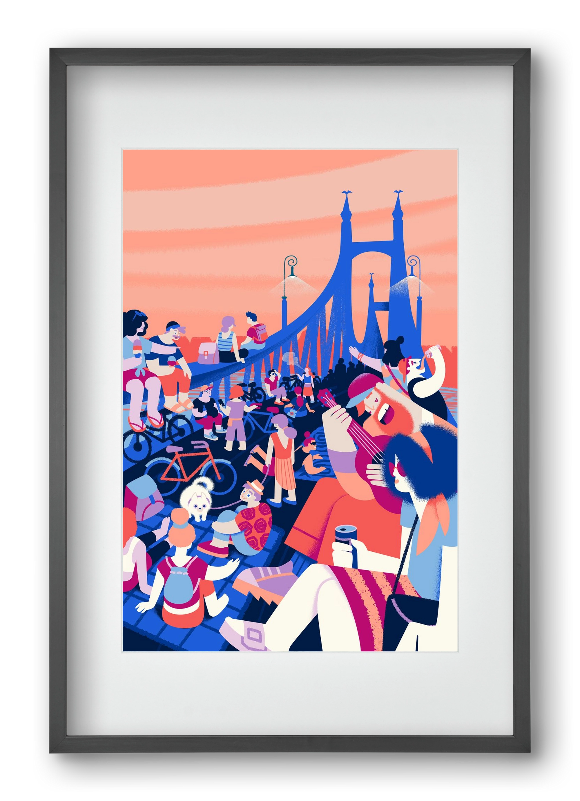 Liberty bridge, 40x60 cm (30x45 cm), Fekete keret, paszpartuval