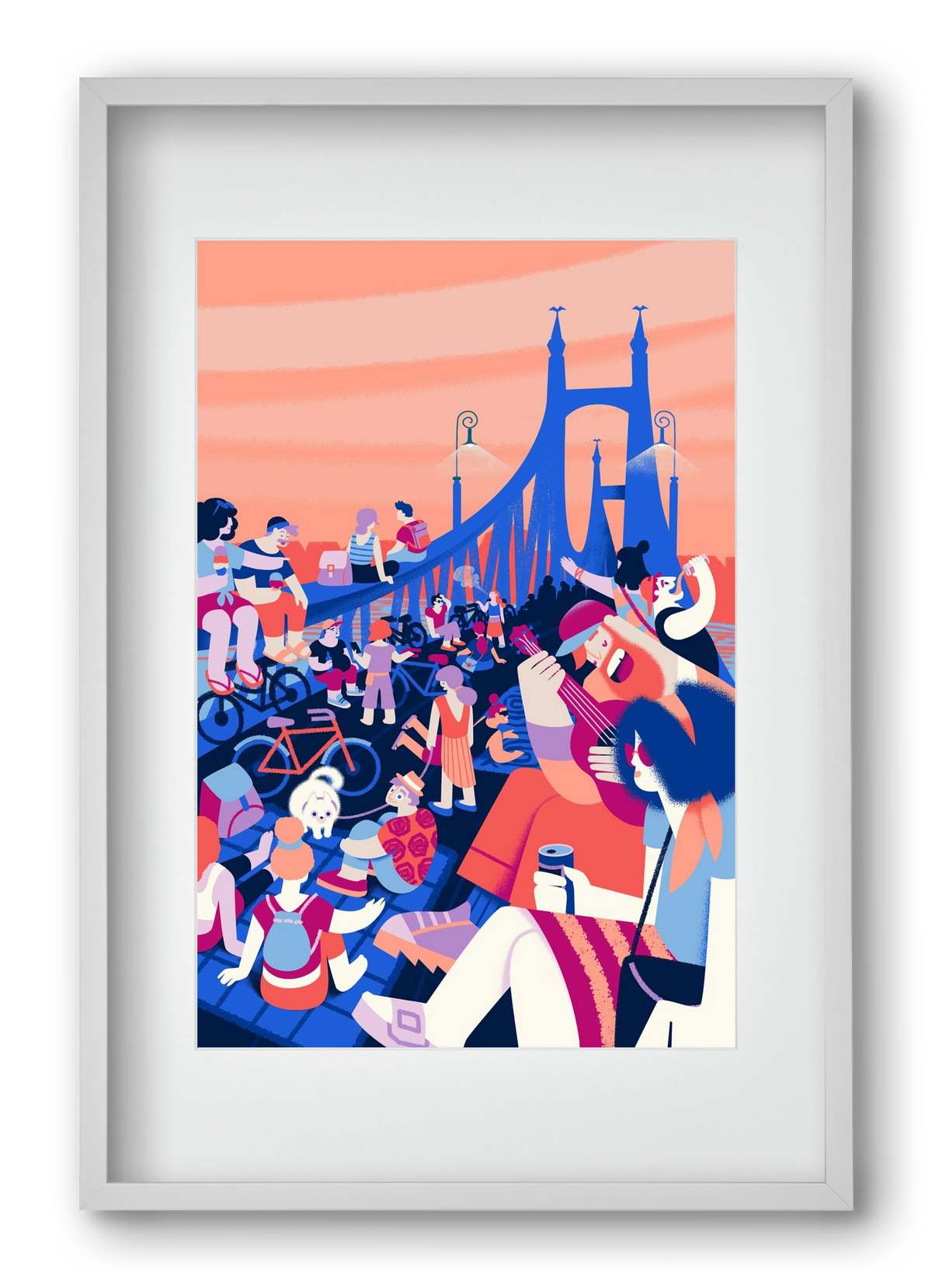 Liberty bridge, 40x60 cm (30x45 cm), Fehér keret, paszpartuval