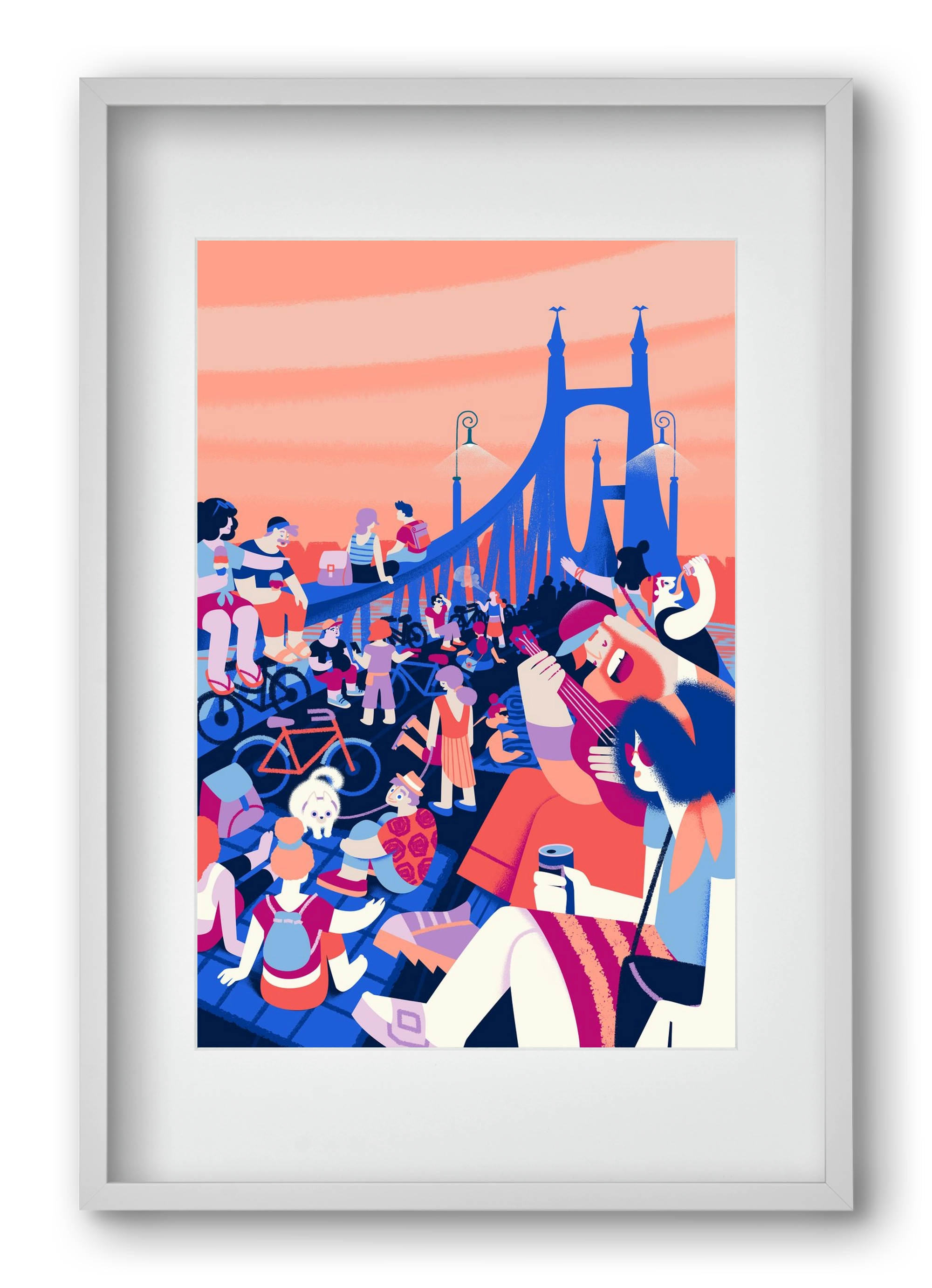 Liberty bridge, 40x60 cm (30x45 cm), Fehér keret, paszpartuval