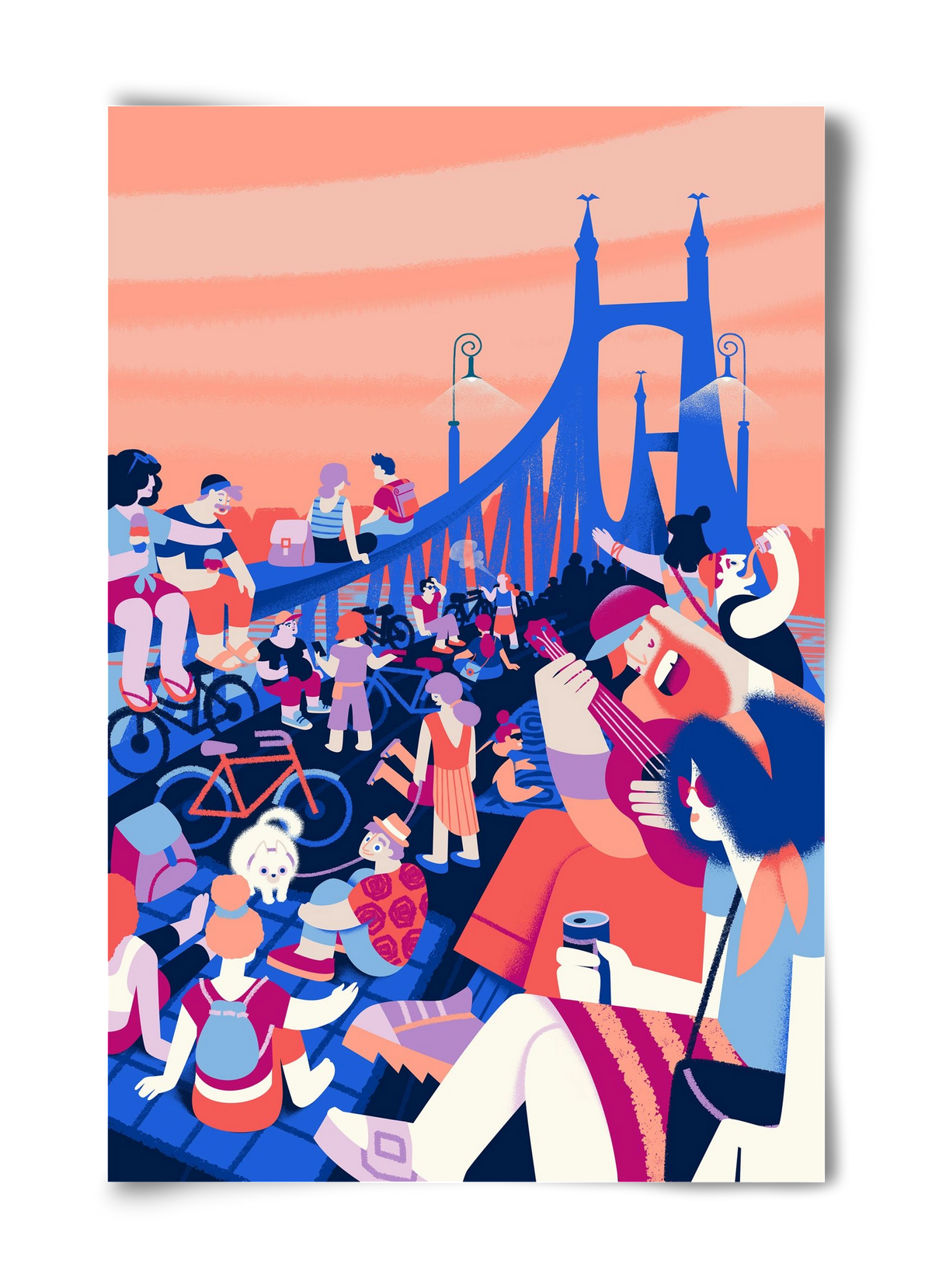 Liberty bridge, 40x60 cm, Keret nélkül