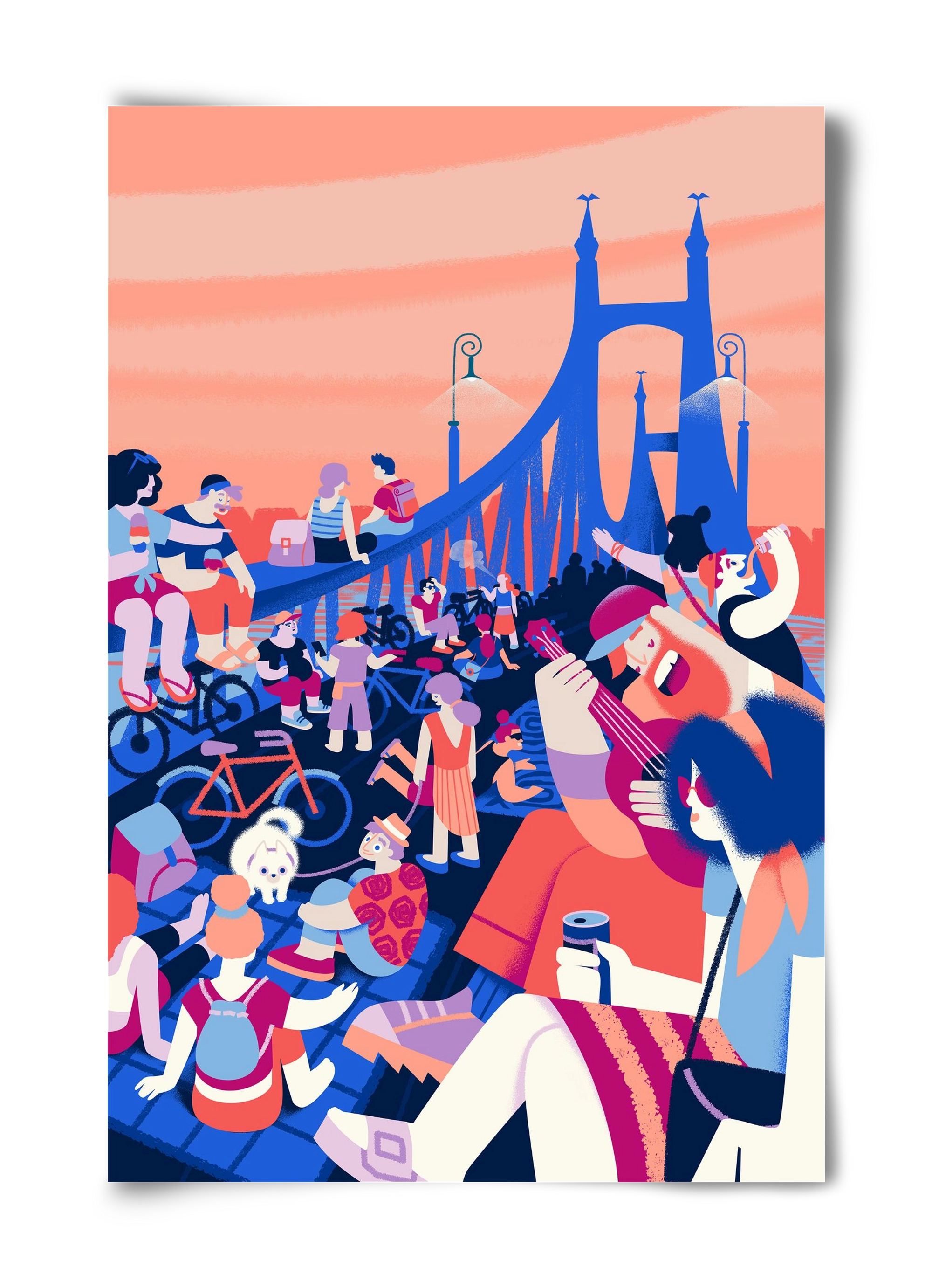 Liberty bridge, 40x60 cm, Keret nélkül