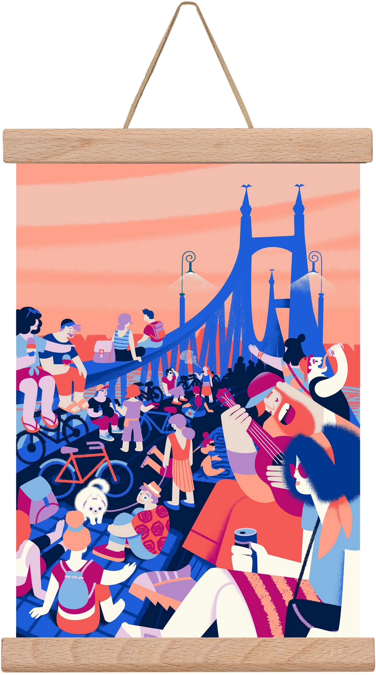 Liberty bridge, 20x30 cm (20x30 cm), Tölgy akasztó