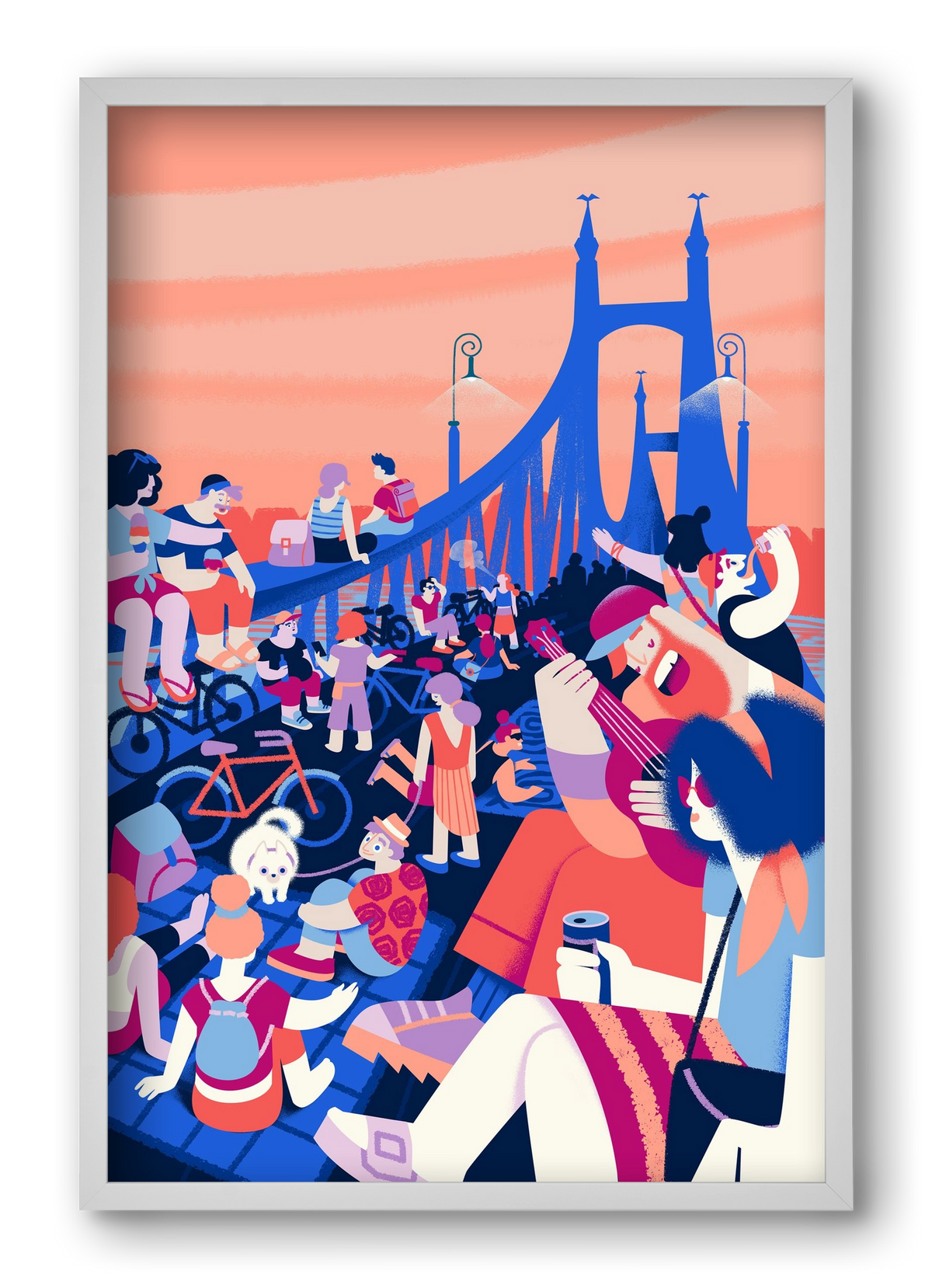 Liberty bridge, 40x60 cm (40x60 cm), Fehér keret