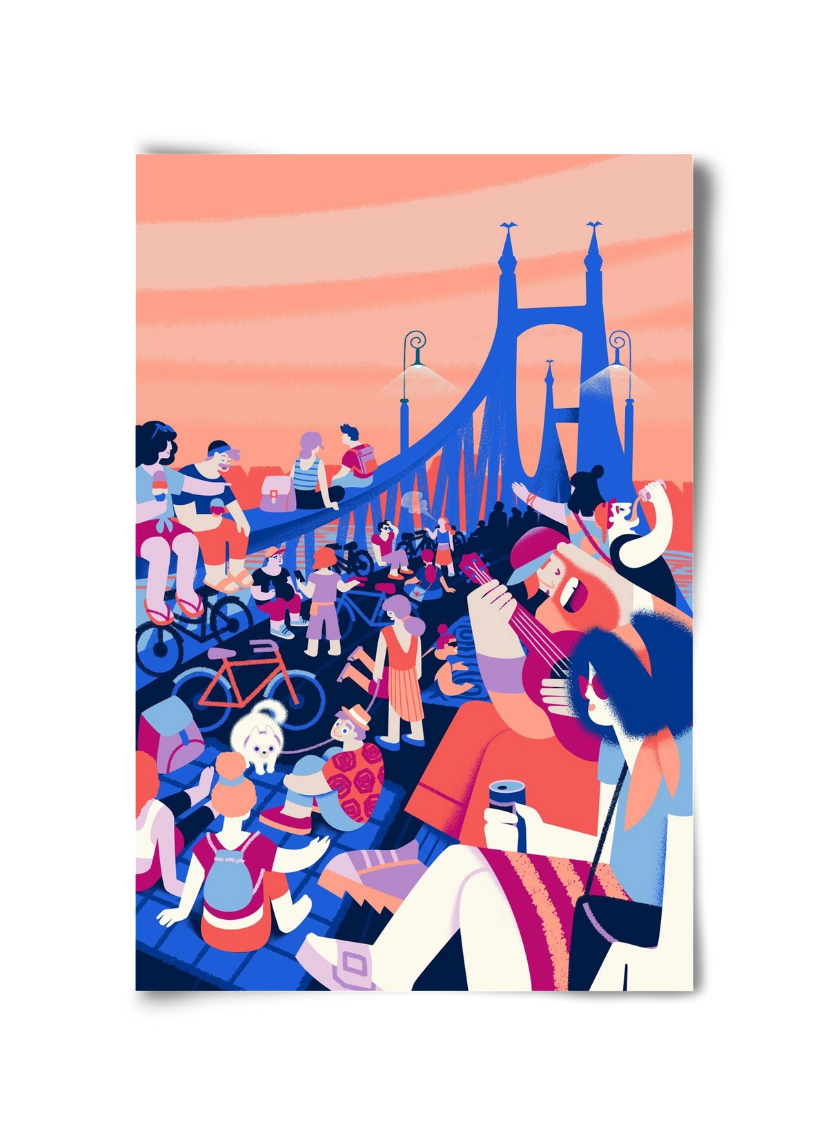 Liberty bridge, 30x45 cm, Keret nélkül