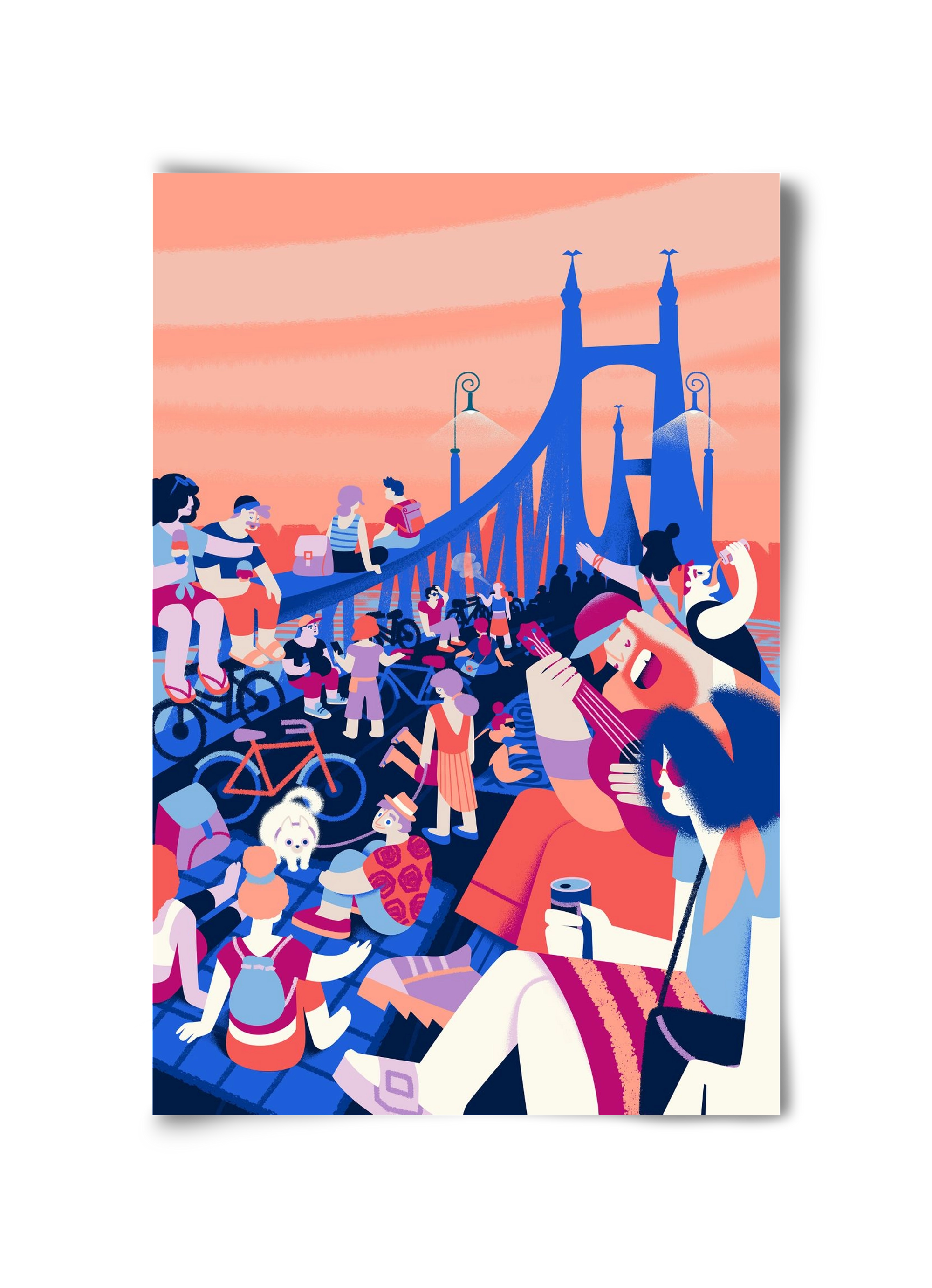 Liberty bridge, 30x45 cm, Keret nélkül