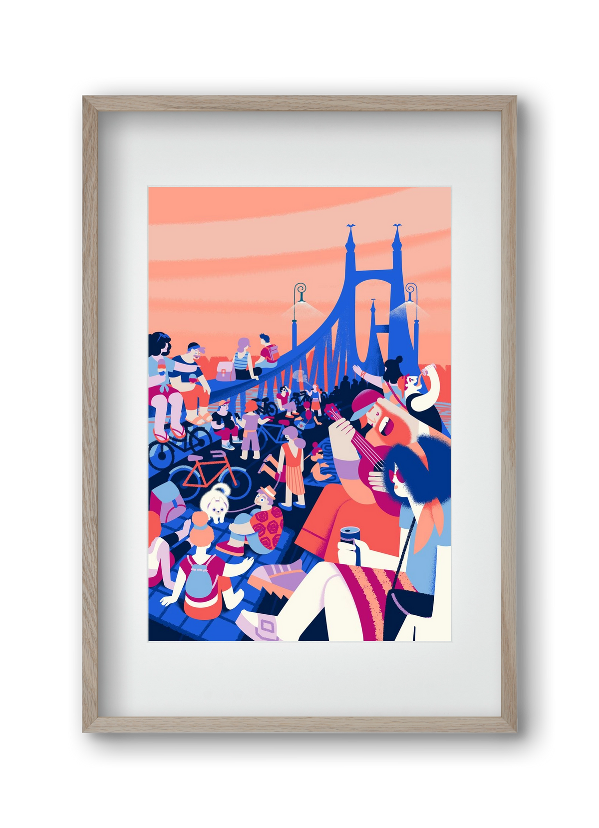 Liberty bridge, 30x45 cm (20x30 cm), Tölgy keret, paszpartuval