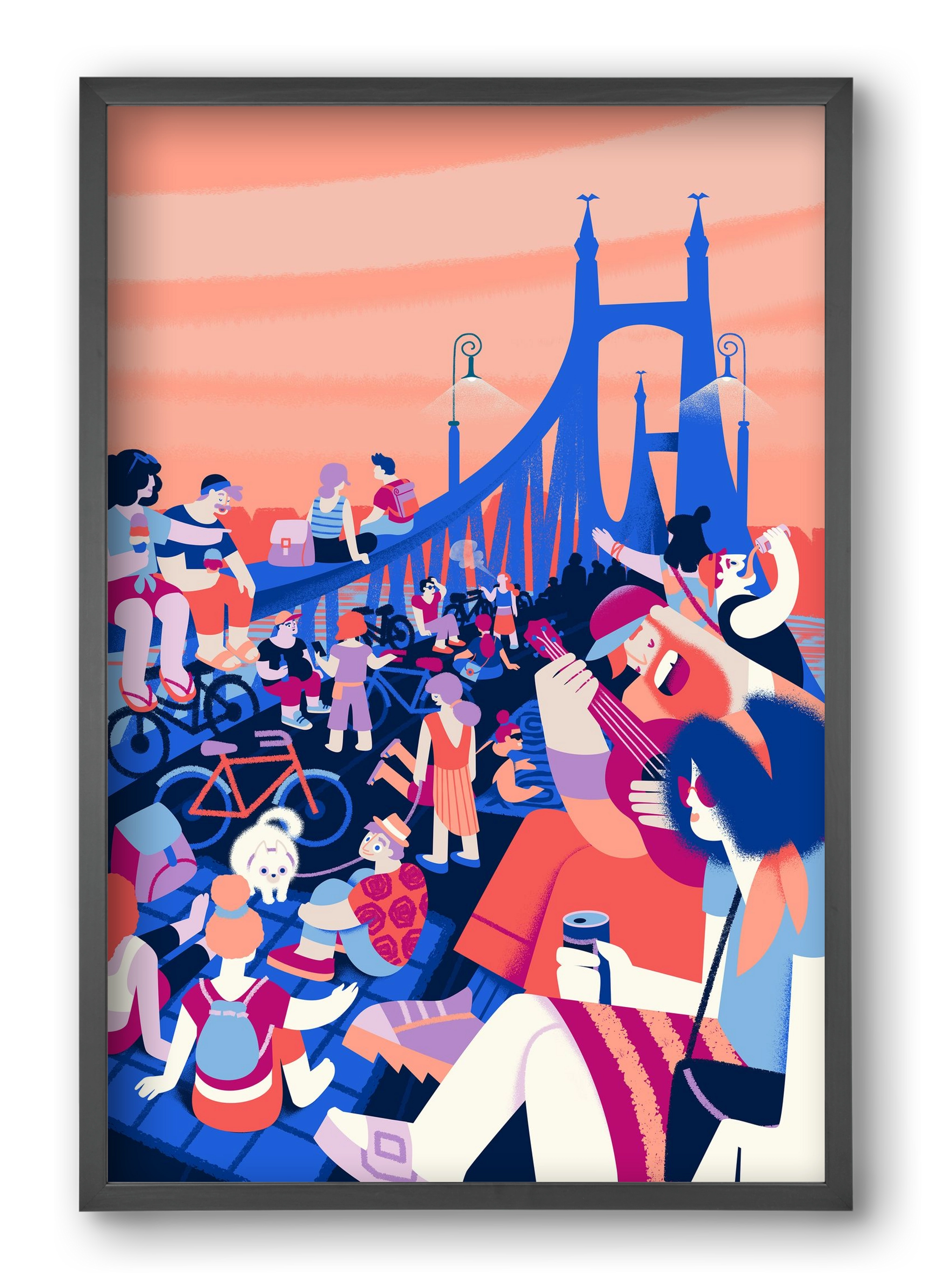 Liberty bridge, 40x60 cm (40x60 cm), Fekete keret