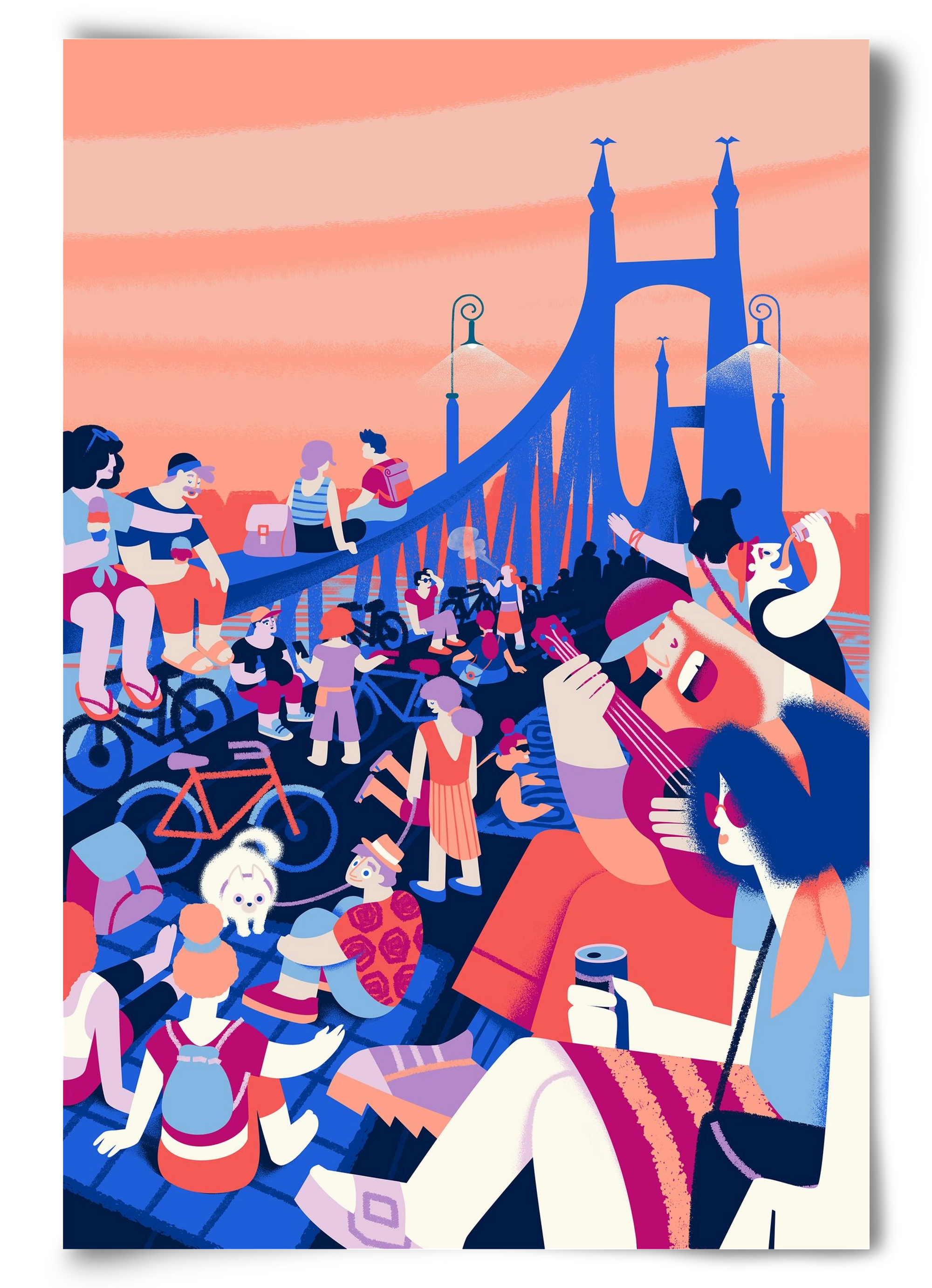 Liberty bridge, 60x90 cm, Keret nélkül