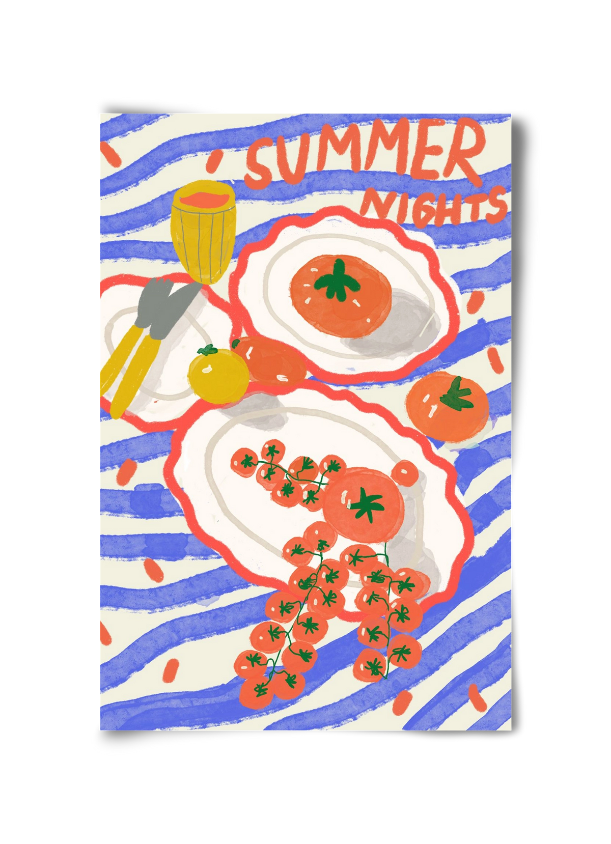 Summer Nights , 30x45 cm, Keret nélkül