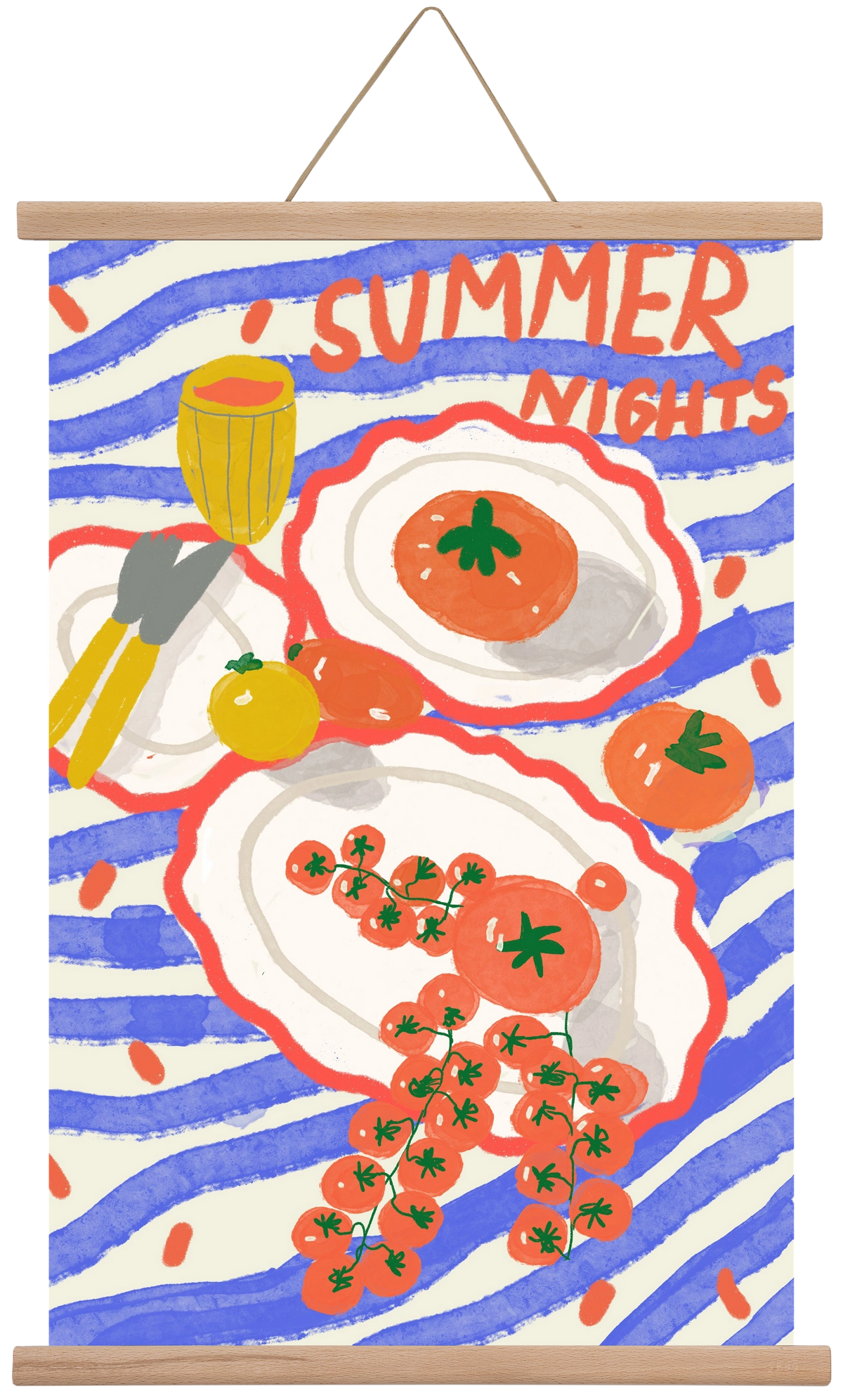 Summer Nights , 40x60 cm (40x60 cm), Tölgy akasztó