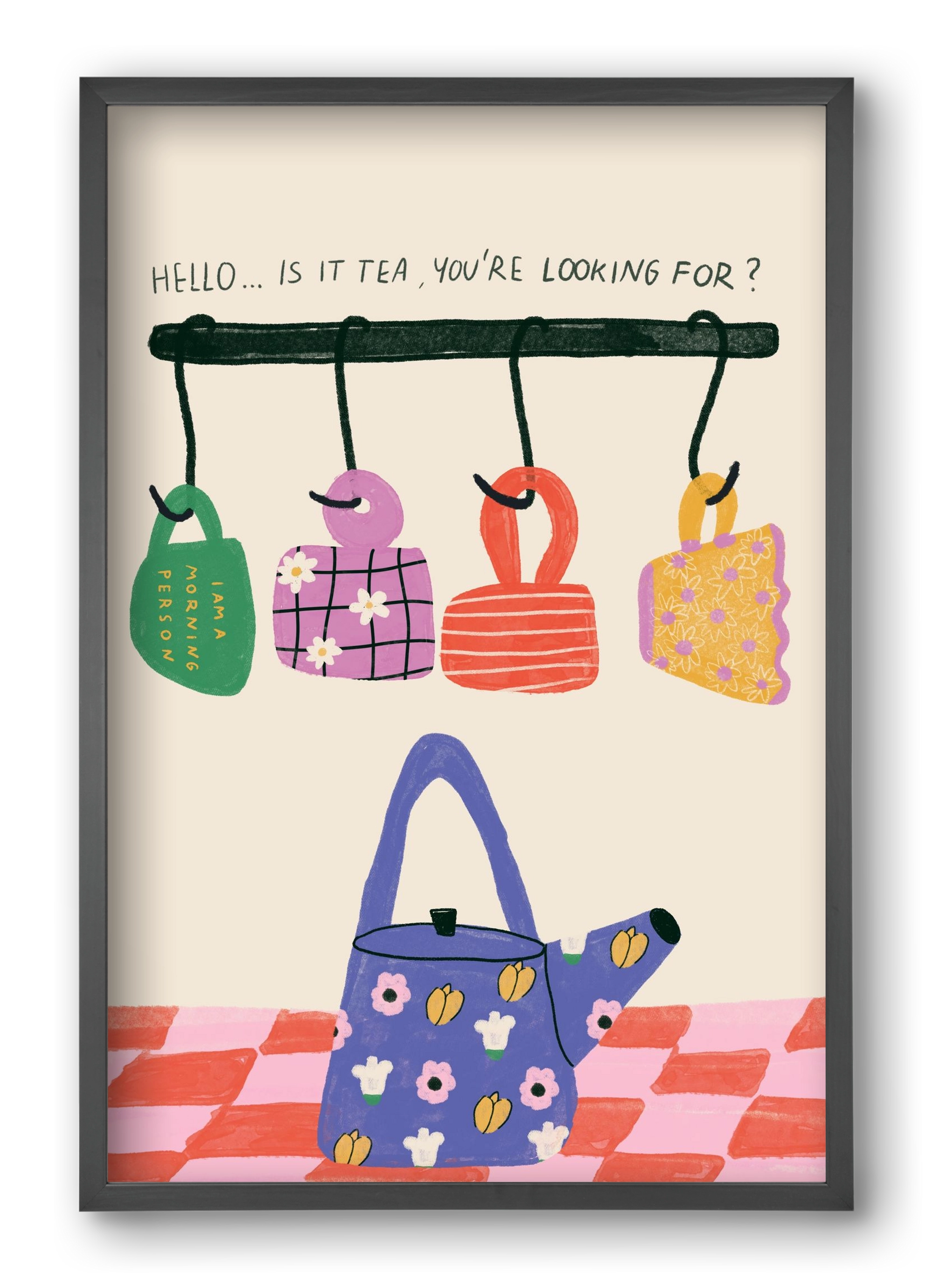 Tea Lover , 40x60 cm (40x60 cm), Fekete keret