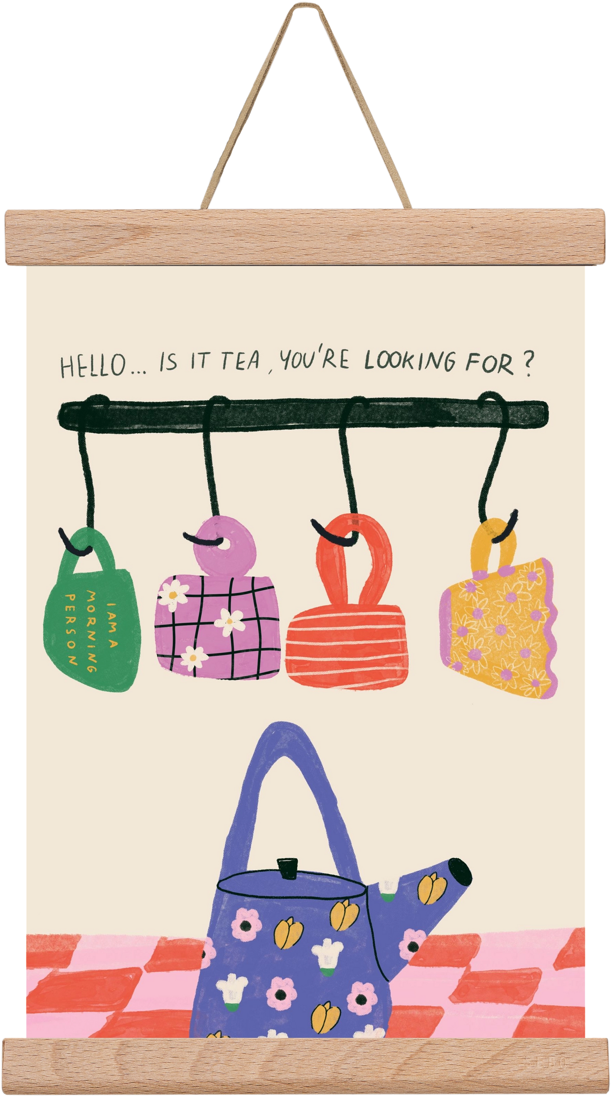 Tea Lover , 20x30 cm (20x30 cm), Tölgy akasztó