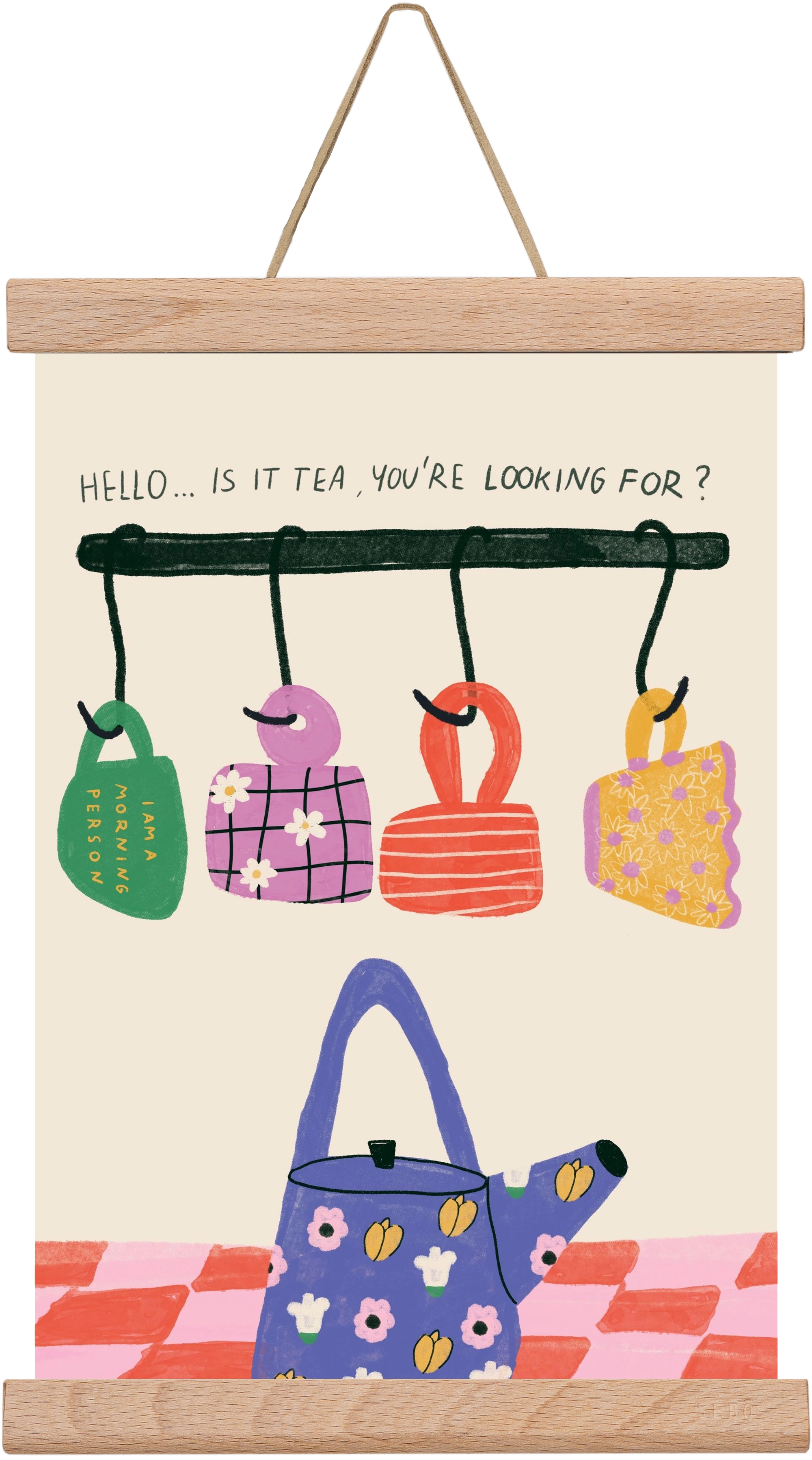 Tea Lover , 20x30 cm (20x30 cm), Tölgy akasztó