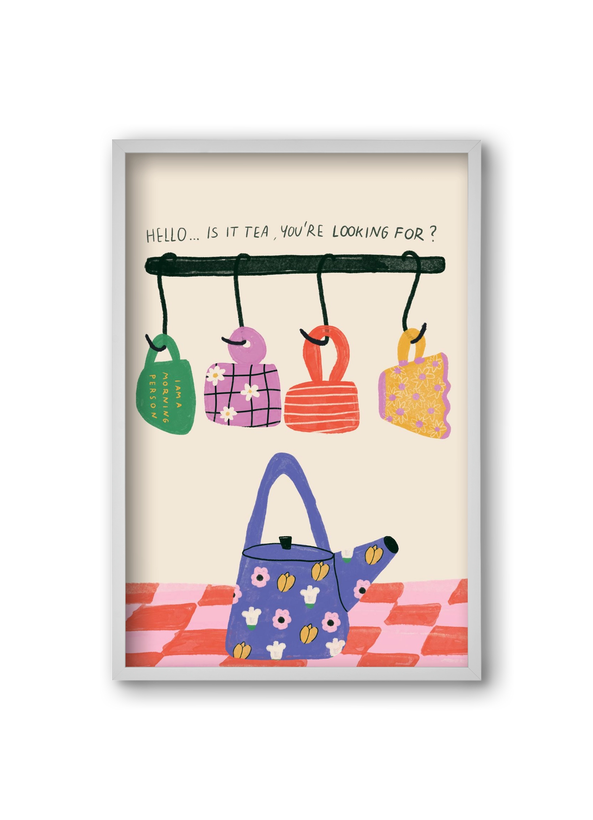 Tea Lover , 20x30 cm (20x30 cm), Fehér keret