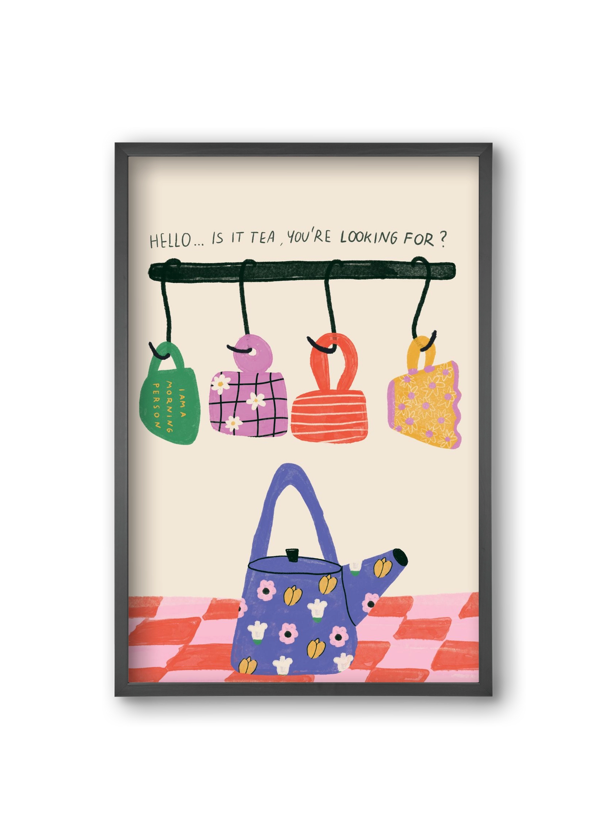 Tea Lover , 20x30 cm (20x30 cm), Fekete keret