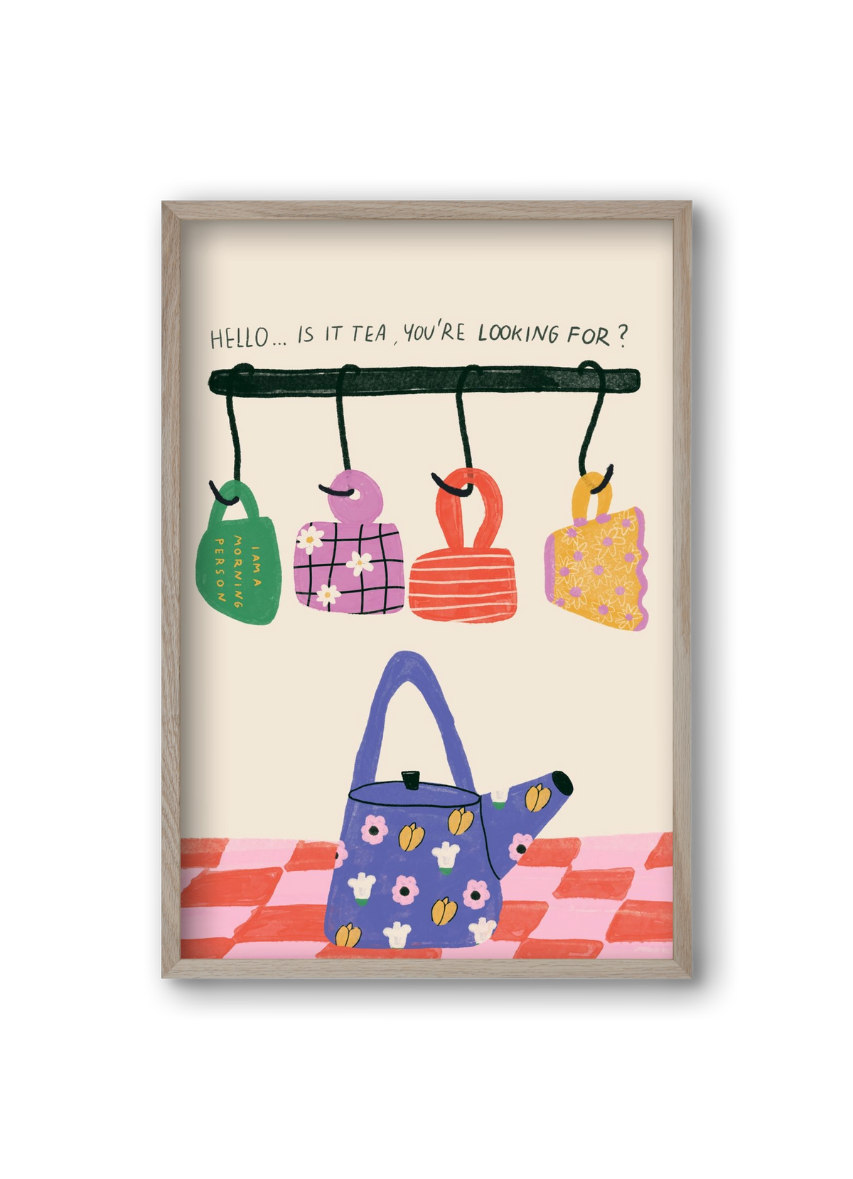 Tea Lover , 20x30 cm (20x30 cm), Tölgy keret