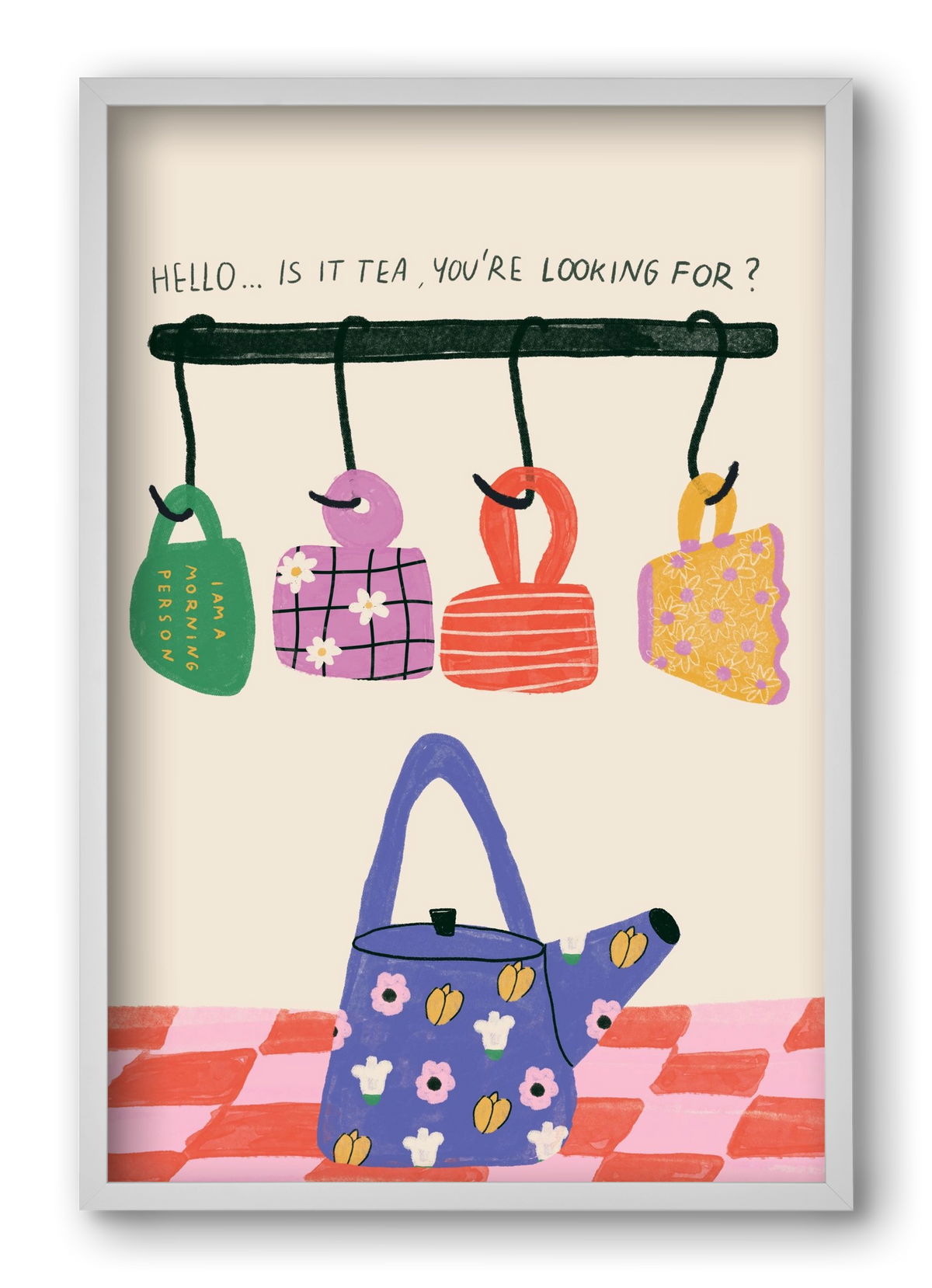 Tea Lover , 40x60 cm (40x60 cm), Fehér keret