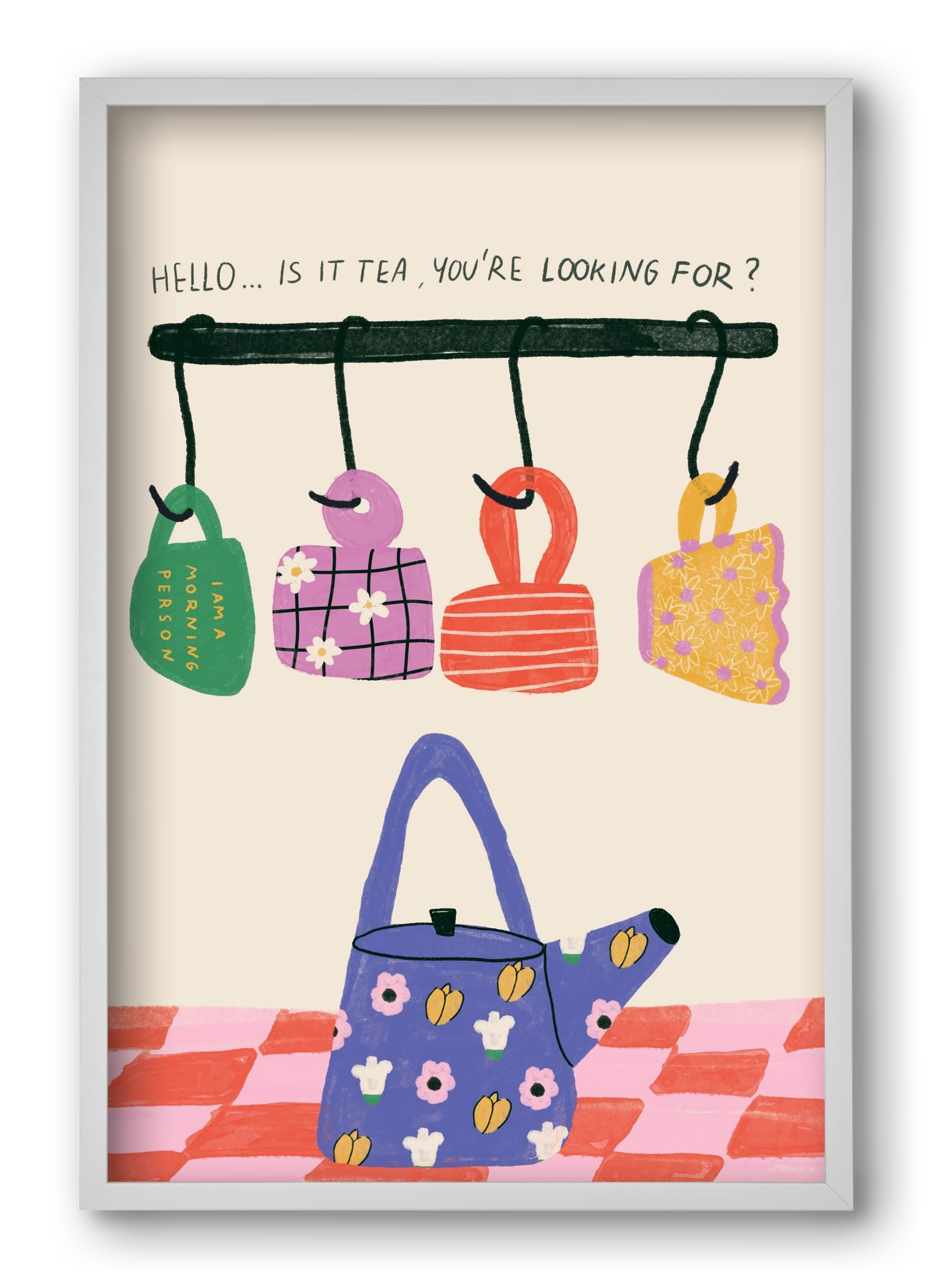 Tea Lover , 40x60 cm (40x60 cm), Fehér keret