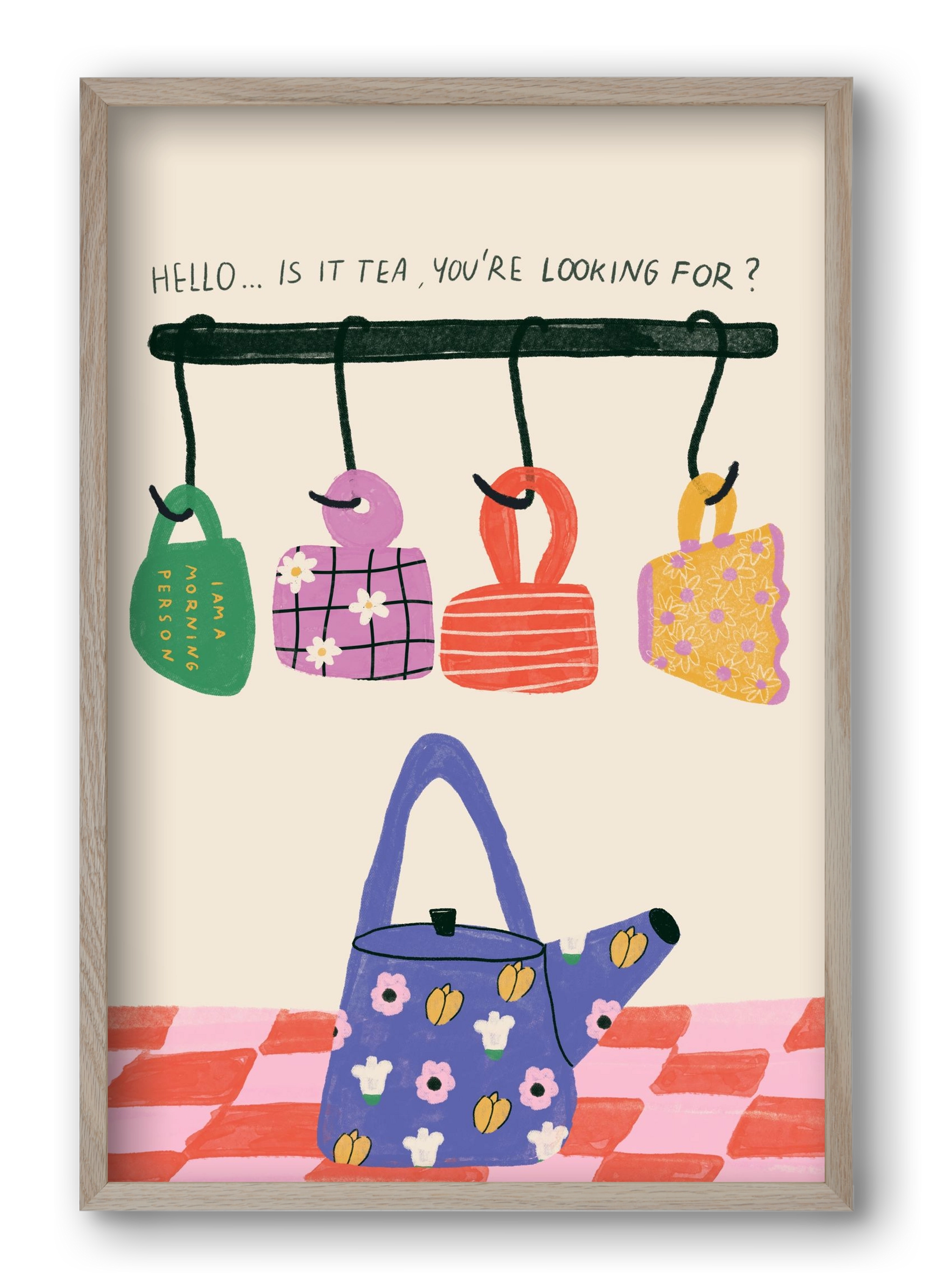 Tea Lover , 40x60 cm (40x60 cm), Tölgy keret