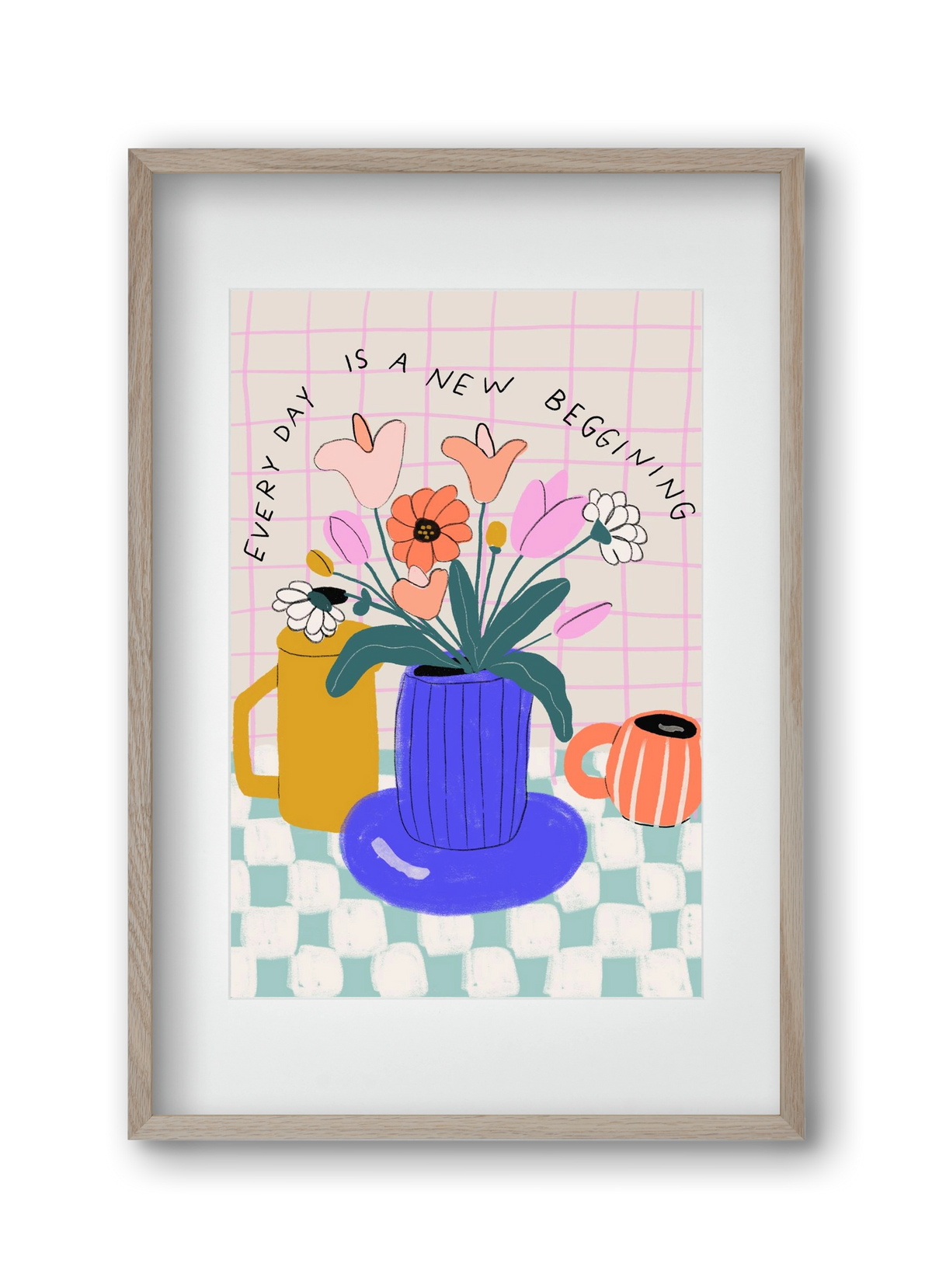 New Beginning , 30x45 cm (20x30 cm), Tölgy keret, paszpartuval