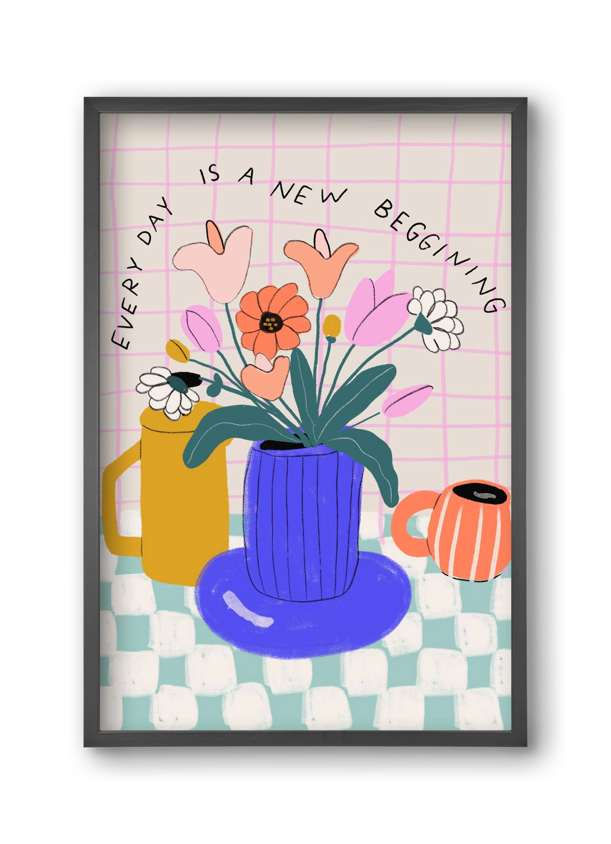 New Beginning , 30x45 cm (30x45 cm), Fekete keret