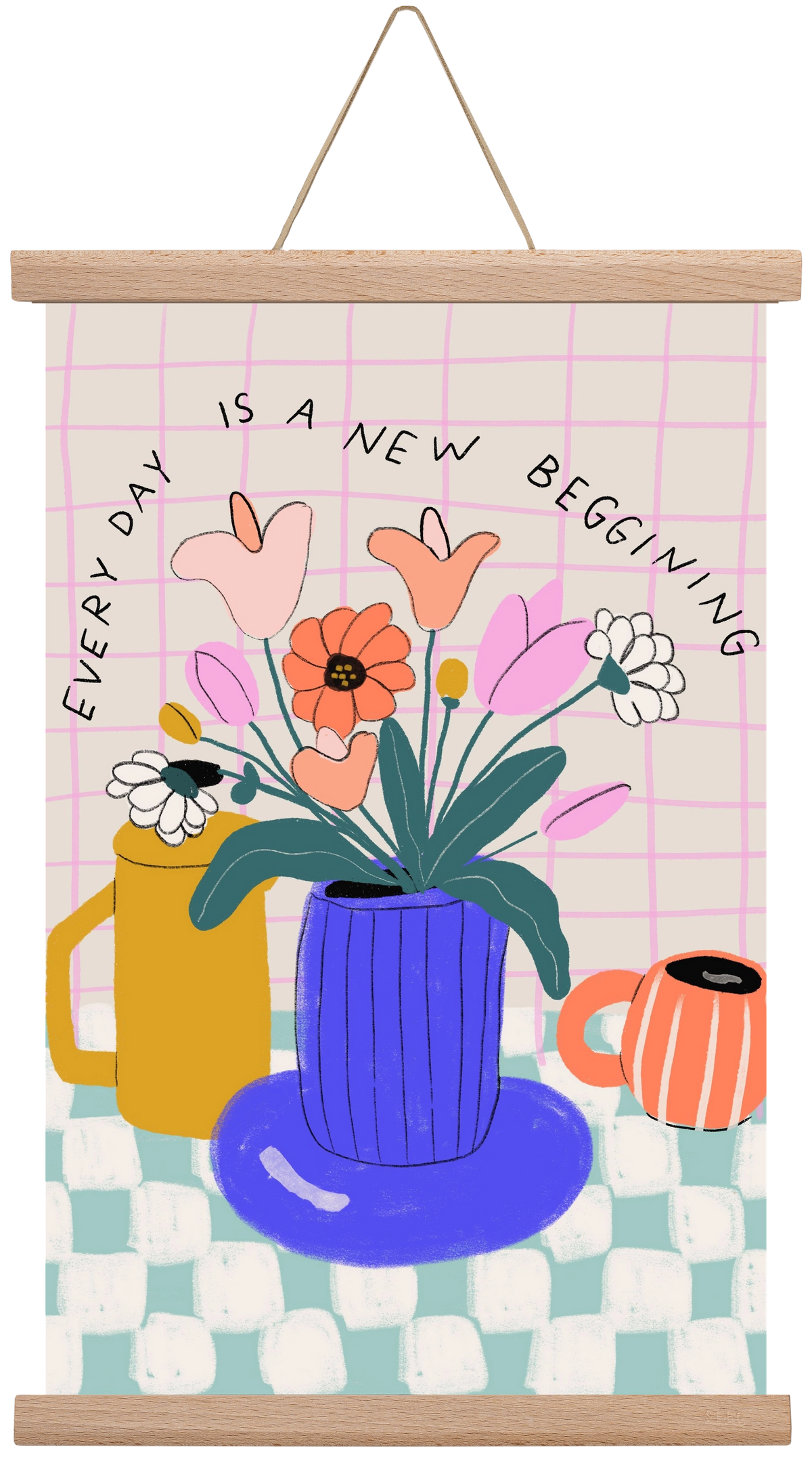 New Beginning , 30x45 cm (30x45 cm), Tölgy akasztó