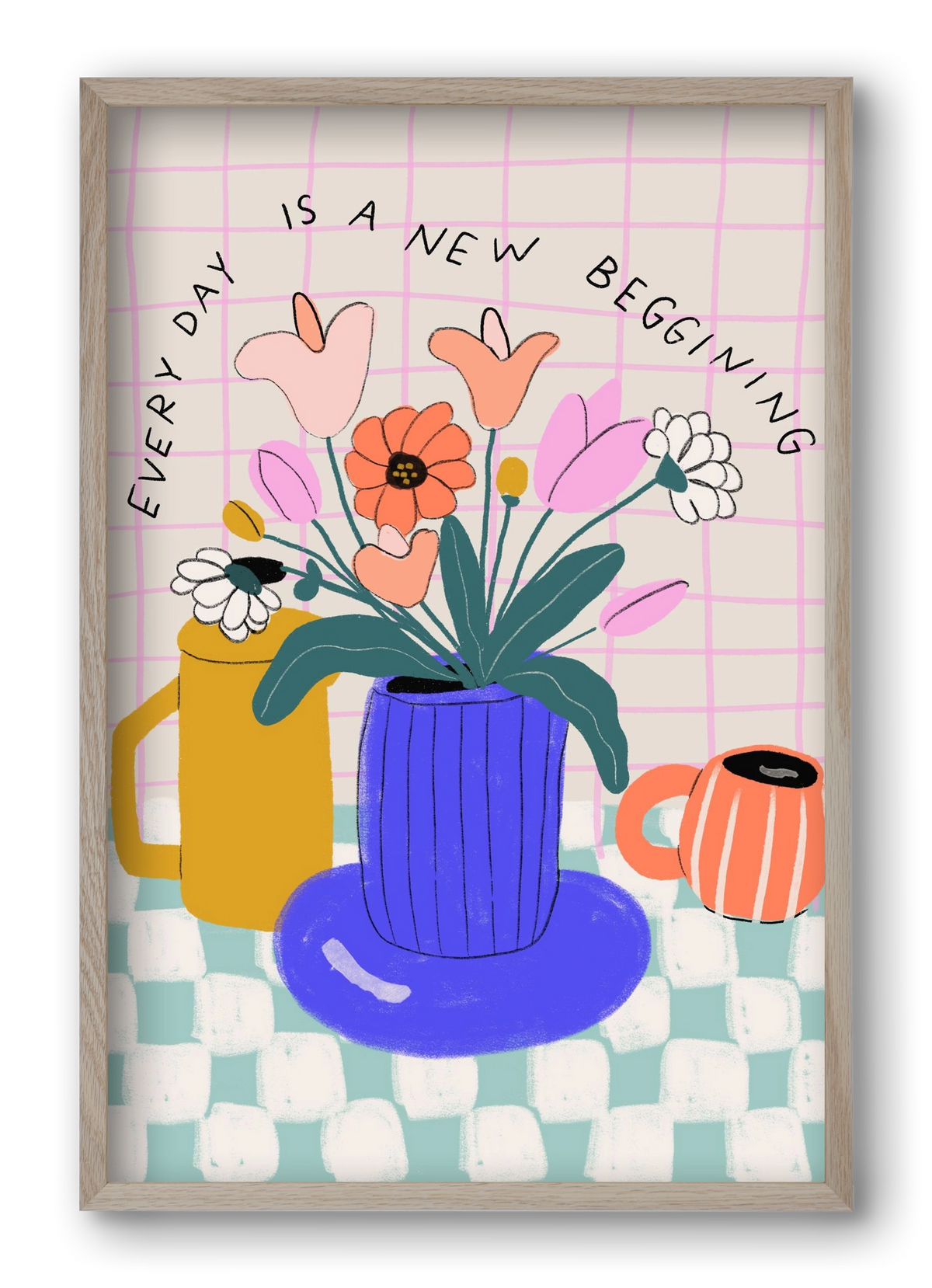 New Beginning , 40x60 cm (40x60 cm), Tölgy keret