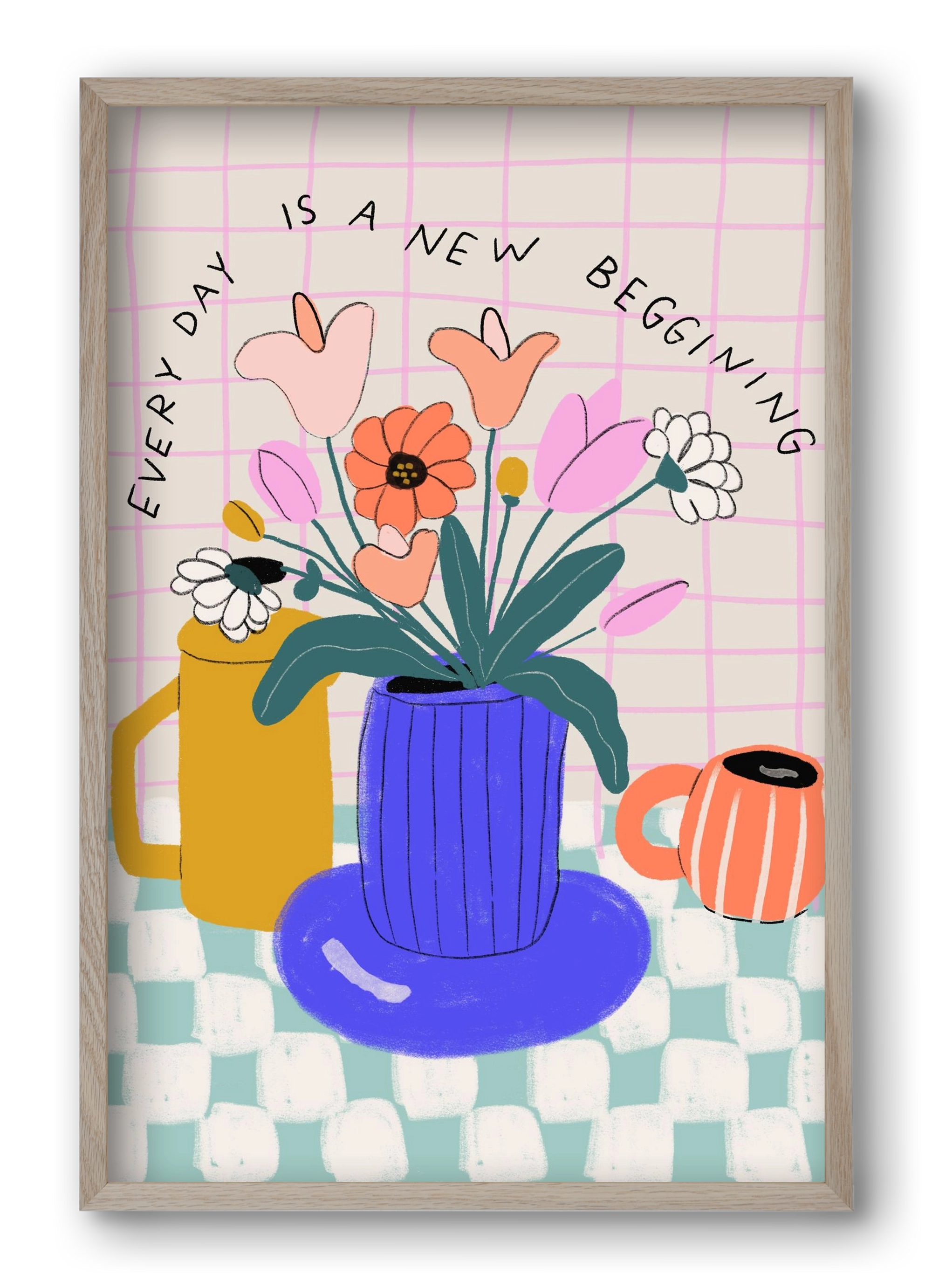 New Beginning , 40x60 cm (40x60 cm), Tölgy keret