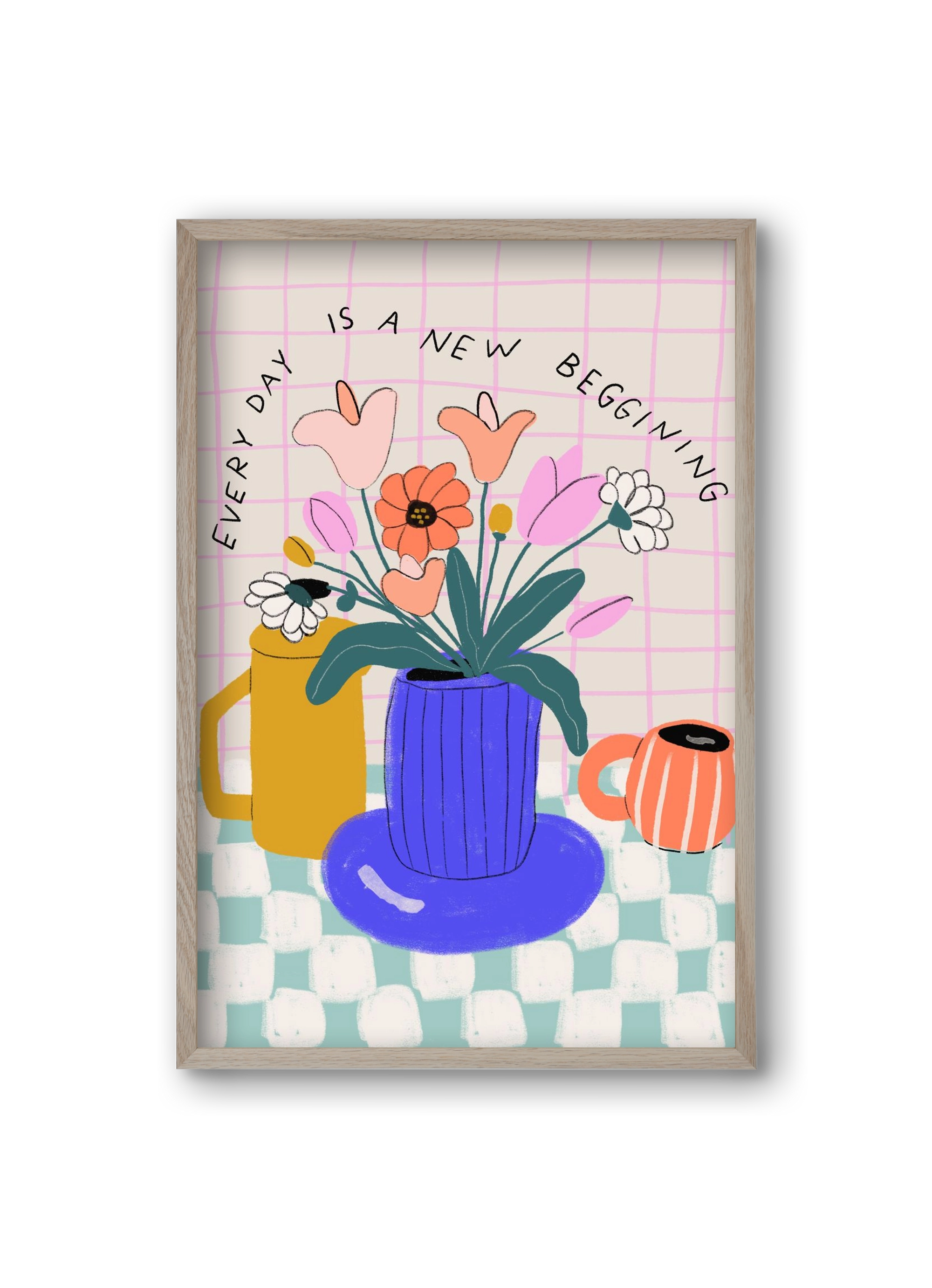 New Beginning , 20x30 cm (20x30 cm), Tölgy keret