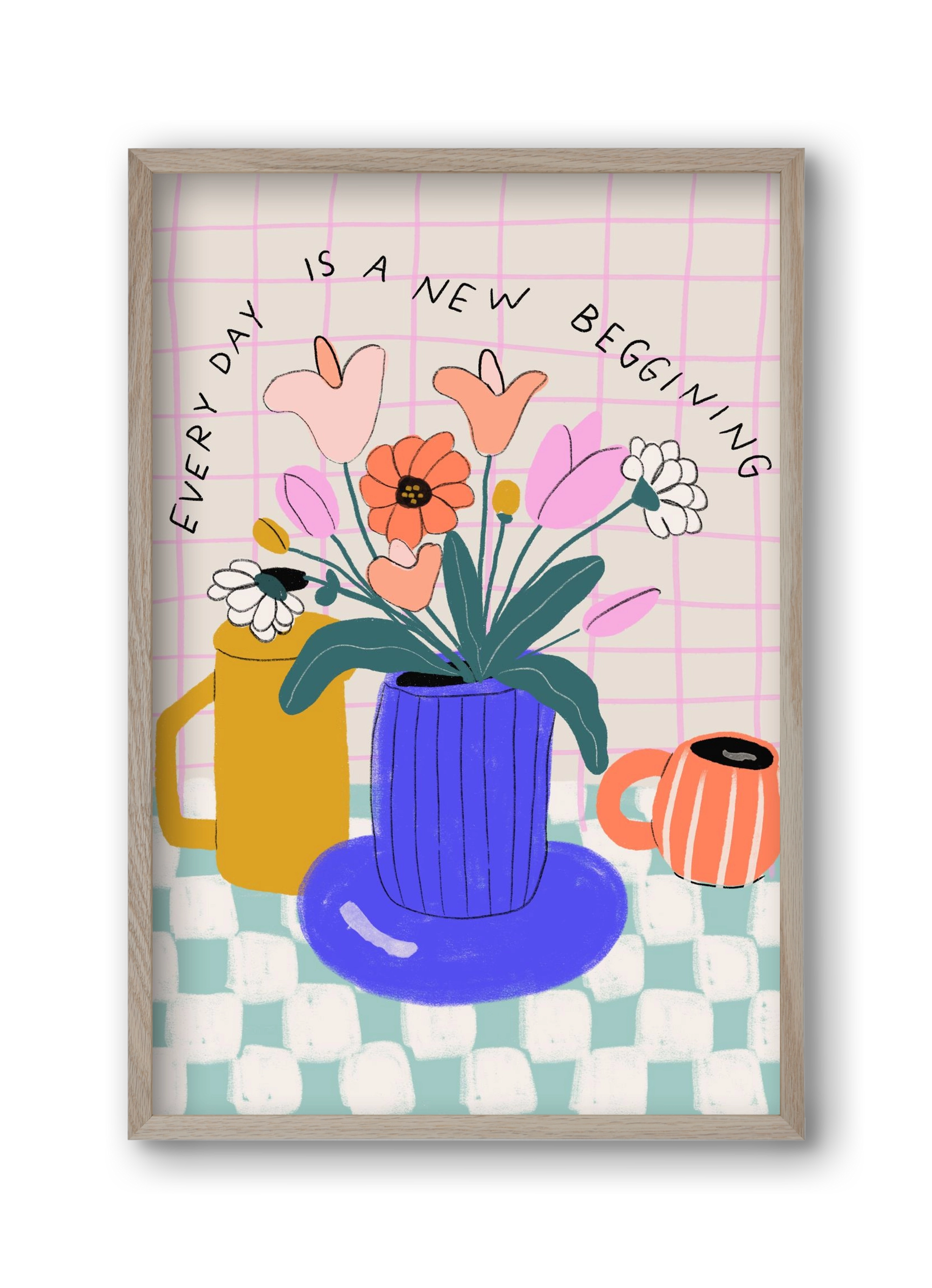 New Beginning , 30x45 cm (30x45 cm), Tölgy keret