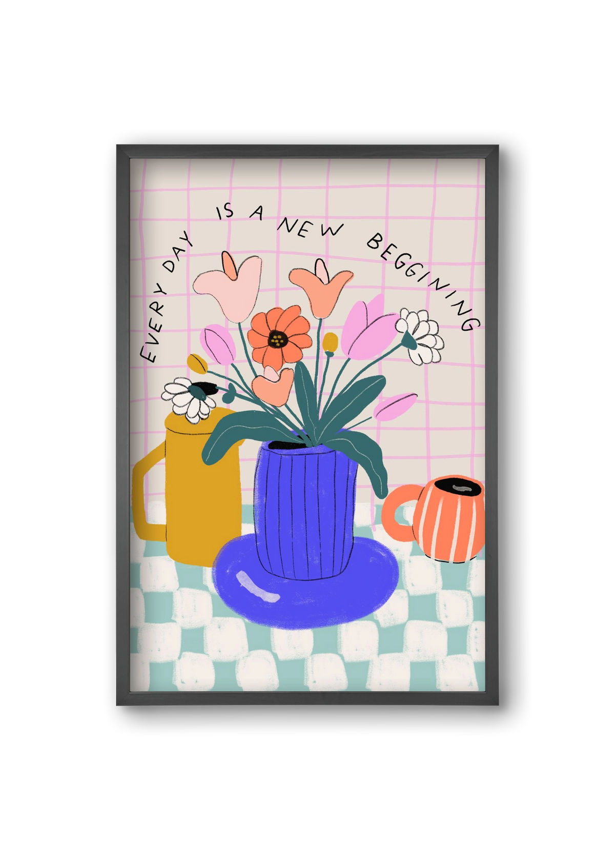 New Beginning , 20x30 cm (20x30 cm), Fekete keret