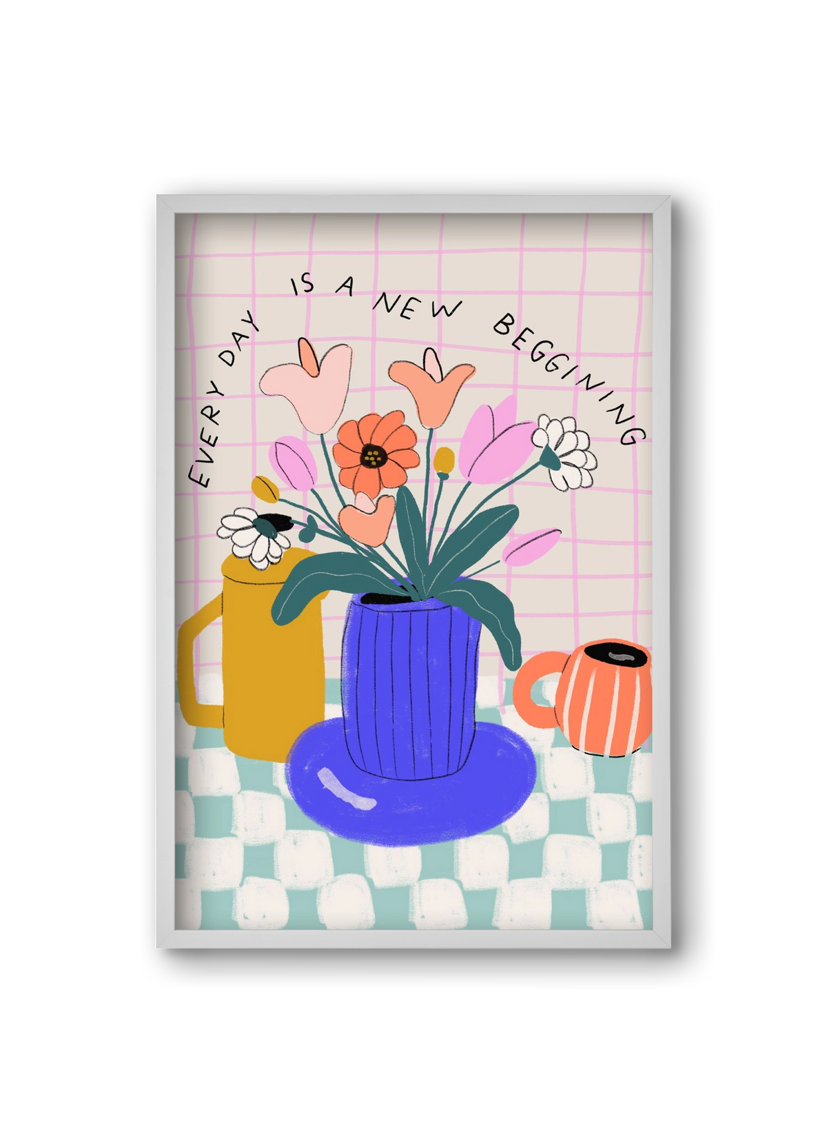 New Beginning , 20x30 cm (20x30 cm), Fehér keret