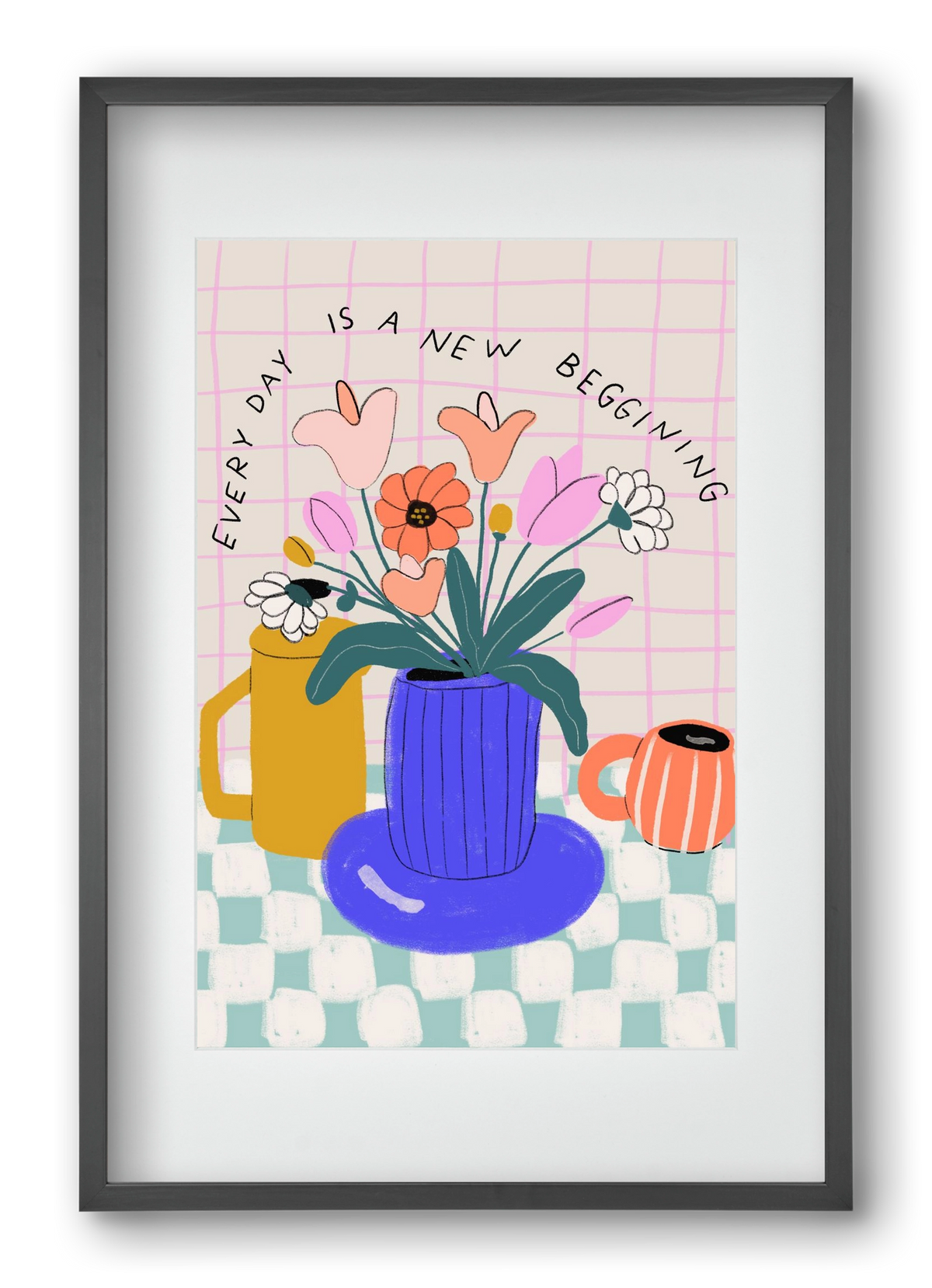 New Beginning , 40x60 cm (30x45 cm), Fekete keret, paszpartuval