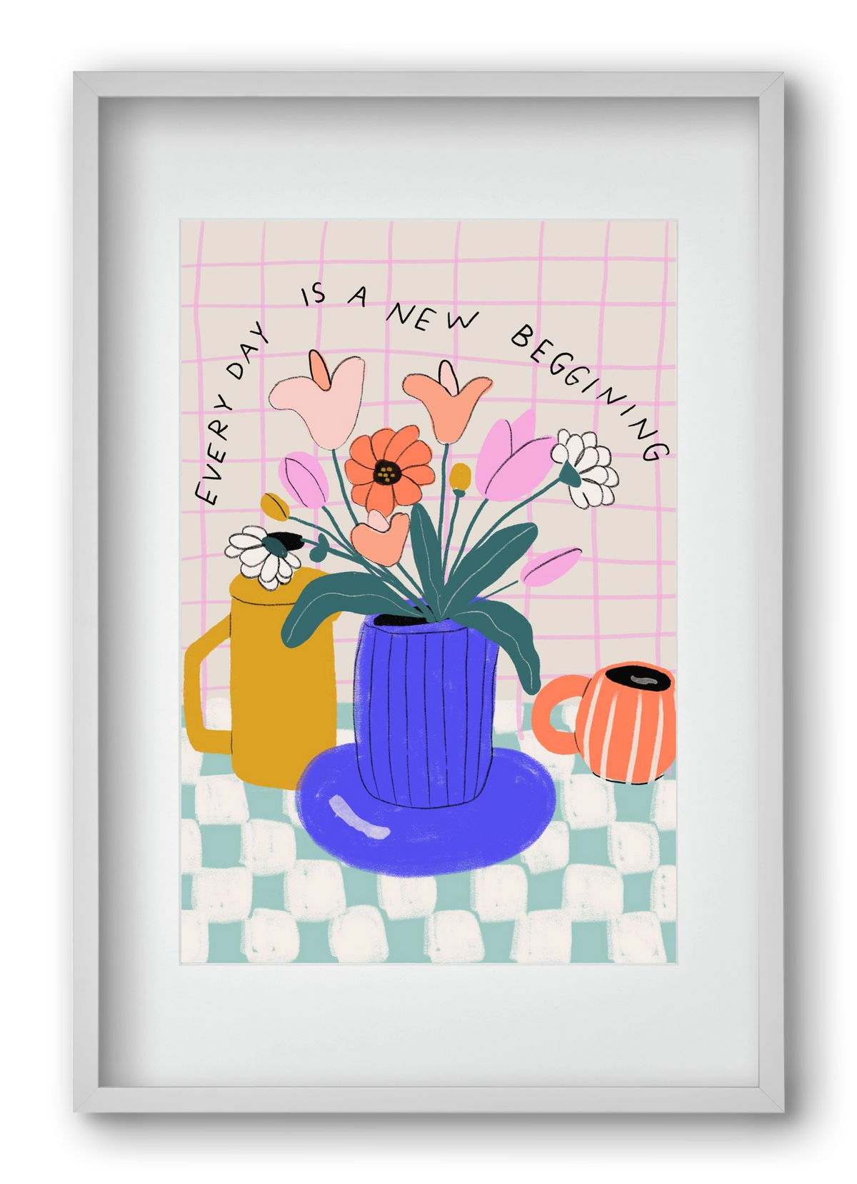 New Beginning , 40x60 cm (30x45 cm), Fehér keret, paszpartuval