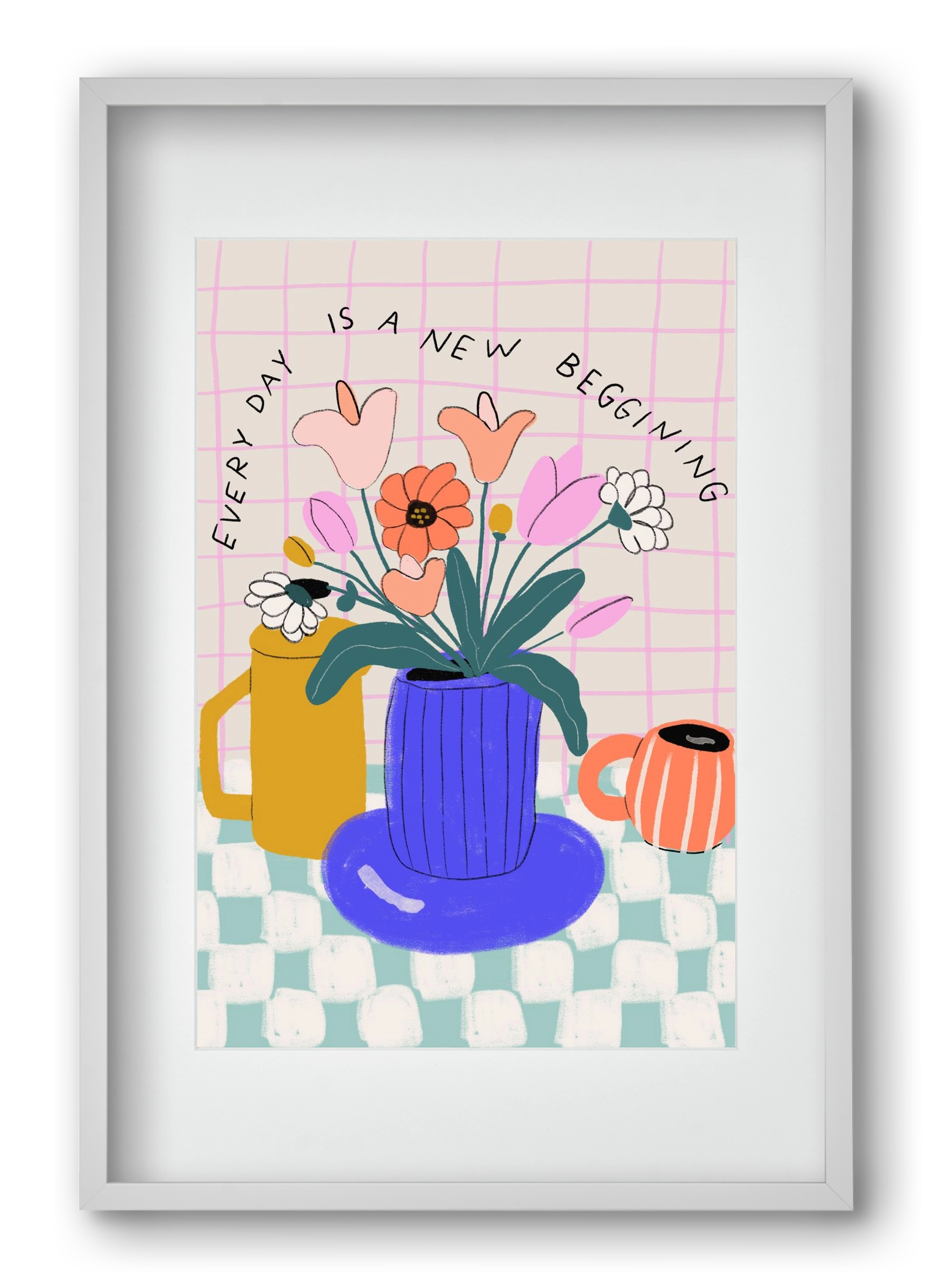 New Beginning , 40x60 cm (30x45 cm), Fehér keret, paszpartuval