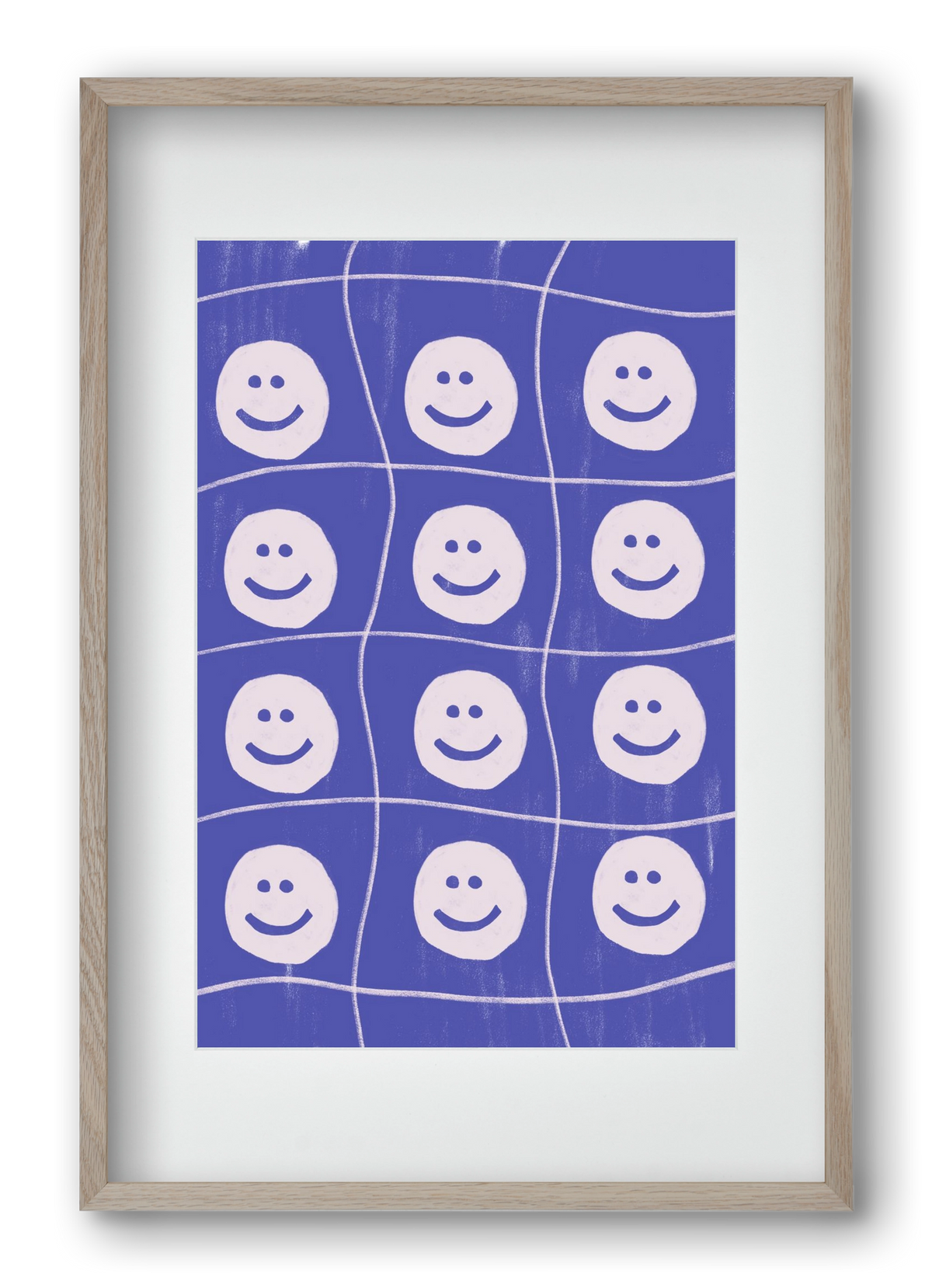 Smile , 40x60 cm (30x45 cm), Tölgy keret, paszpartuval