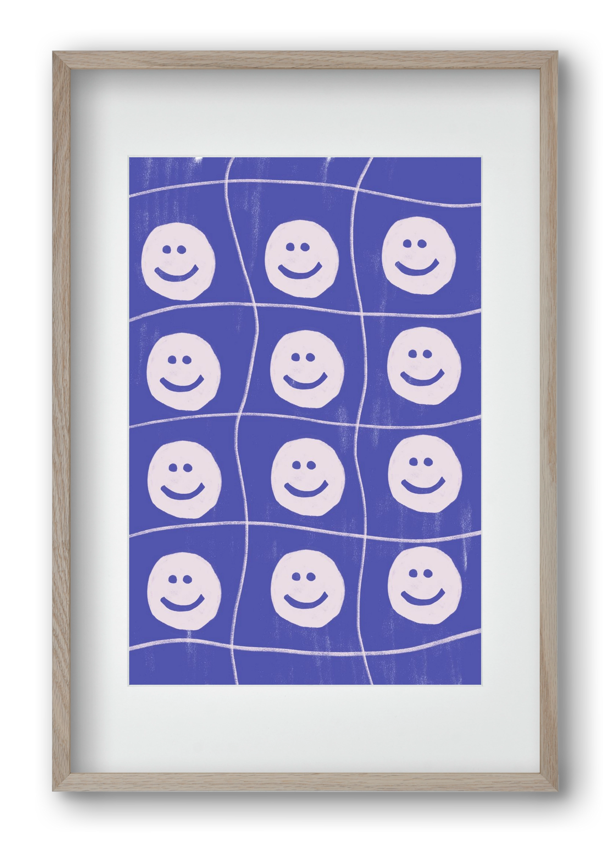 Smile , 40x60 cm (30x45 cm), Tölgy keret, paszpartuval