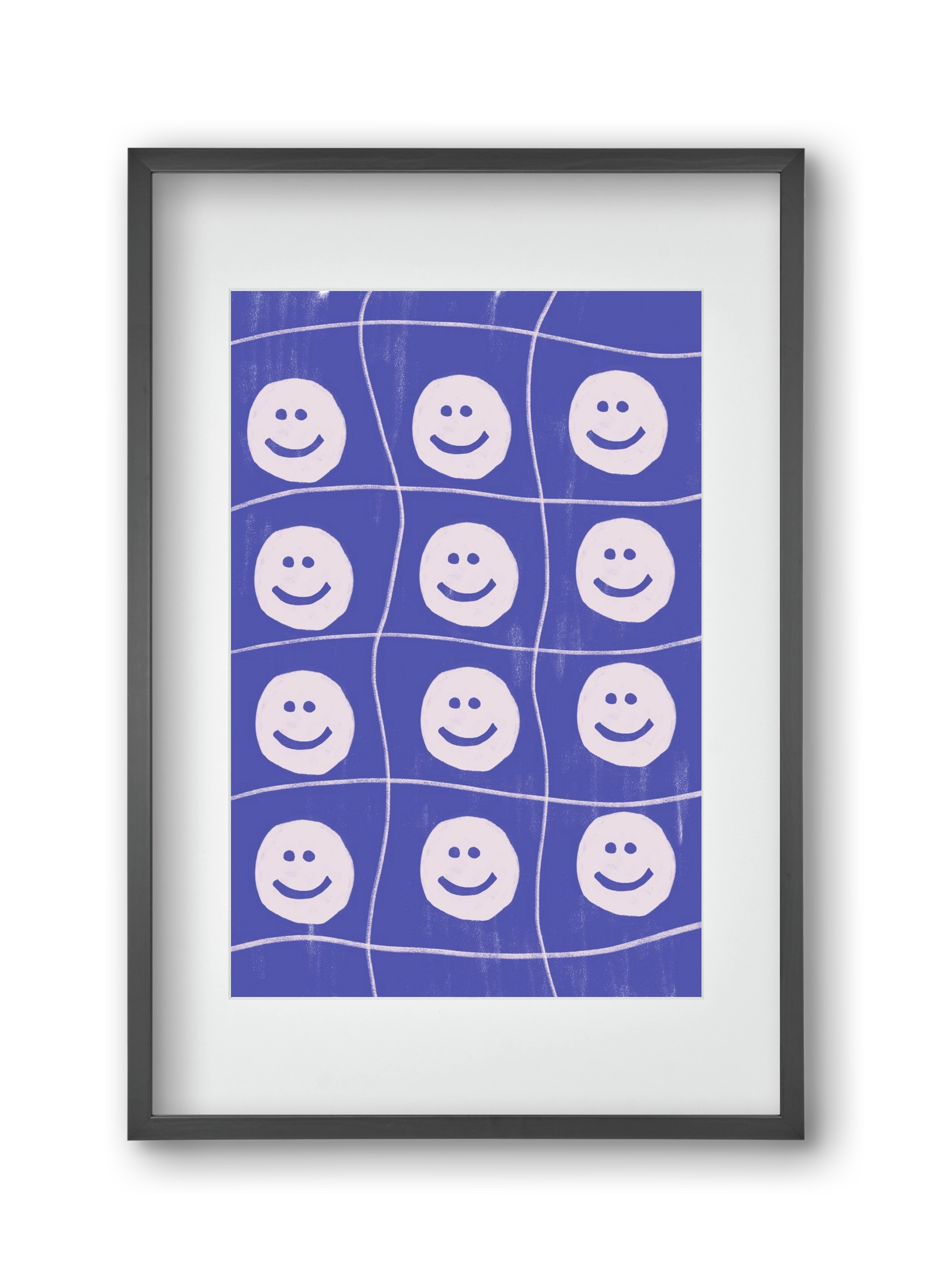 Smile , 30x45 cm (20x30 cm), Fekete keret, paszpartuval