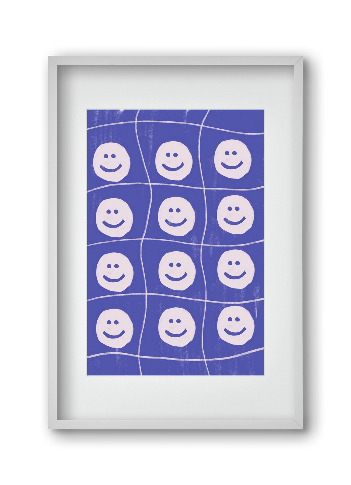 Smile , 30x45 cm (20x30 cm), Fehér keret, paszpartuval