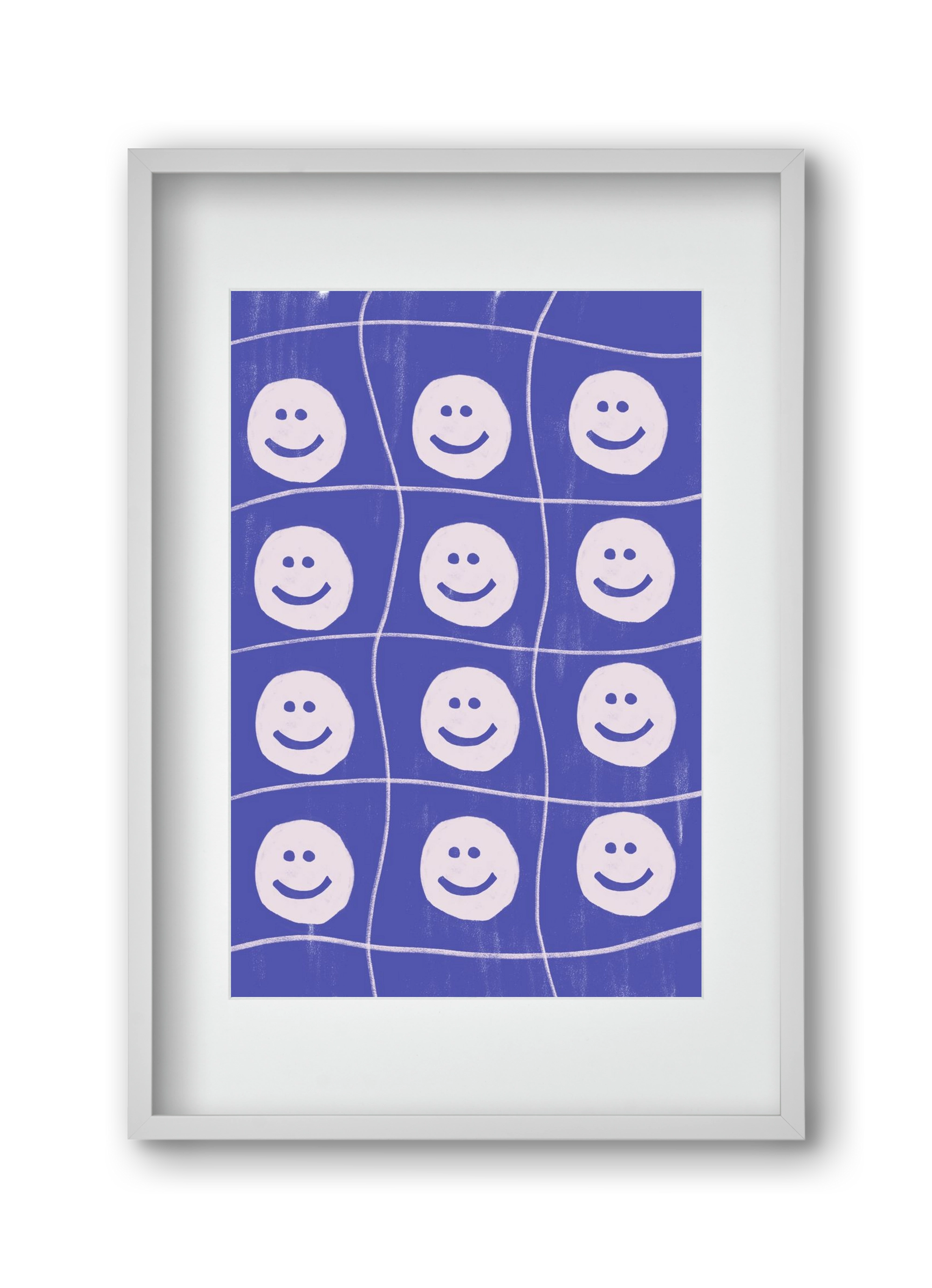 Smile , 30x45 cm (20x30 cm), Fehér keret, paszpartuval