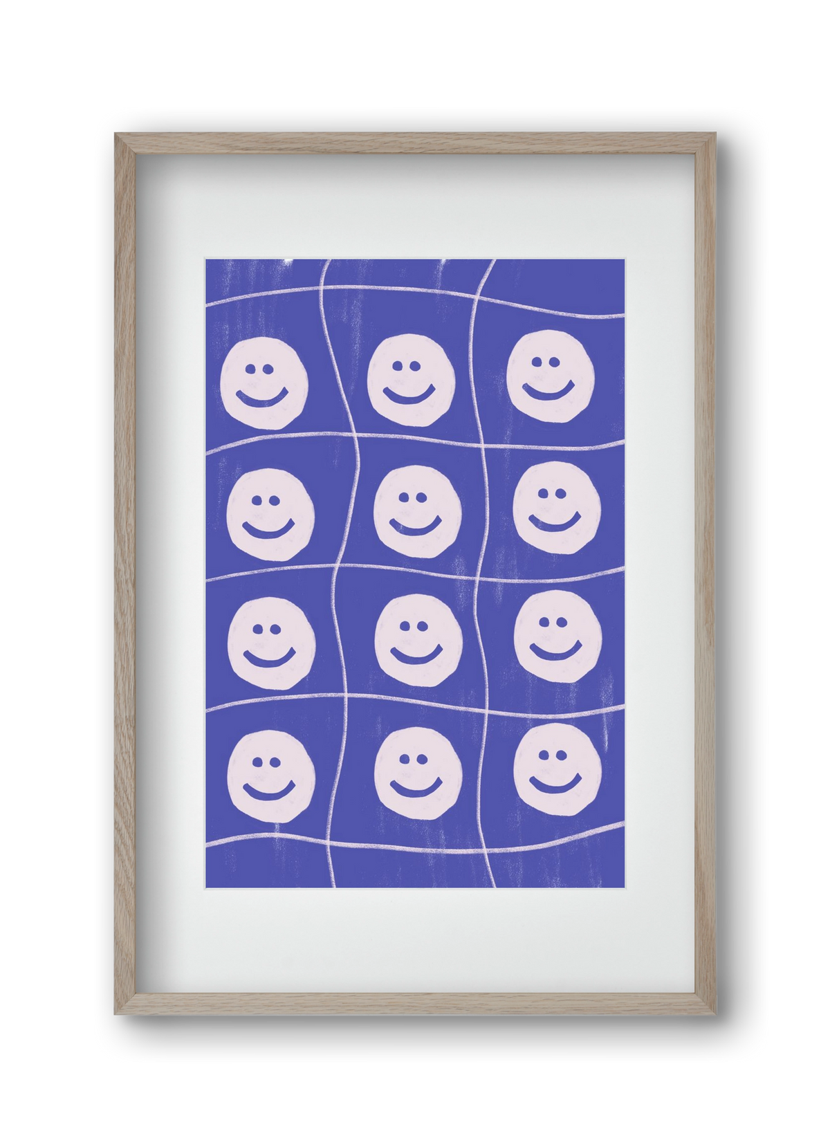 Smile , 30x45 cm (20x30 cm), Tölgy keret, paszpartuval