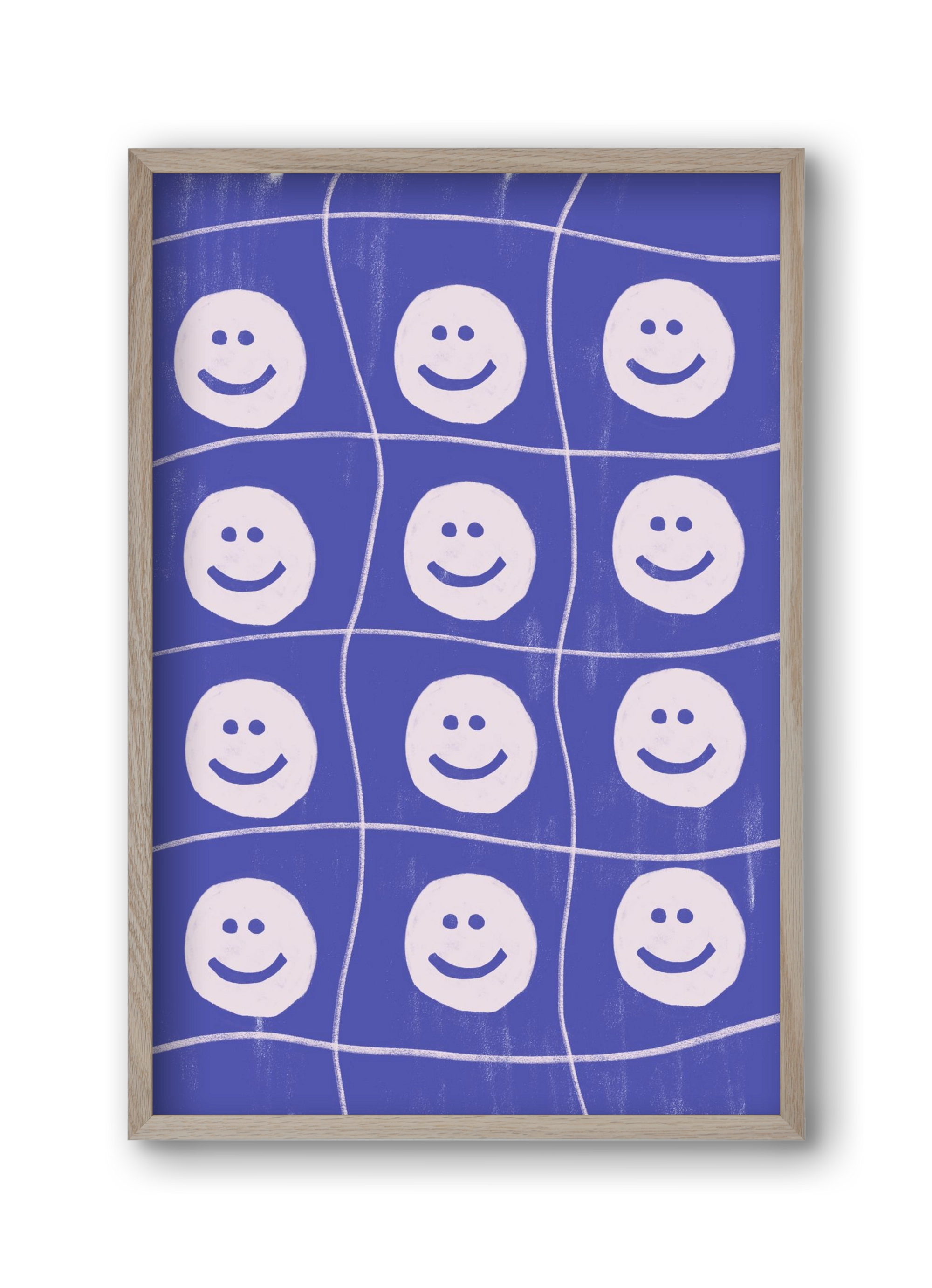 Smile , 30x45 cm (30x45 cm), Tölgy keret