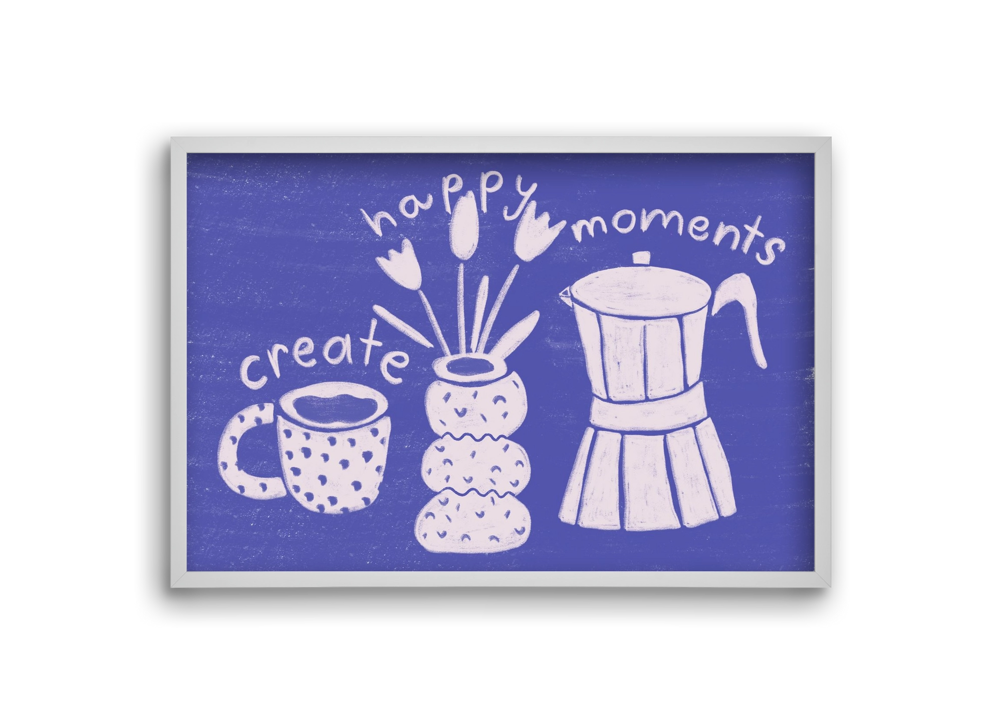 Happy Moments , 30x20 cm (30x20 cm), Fehér keret