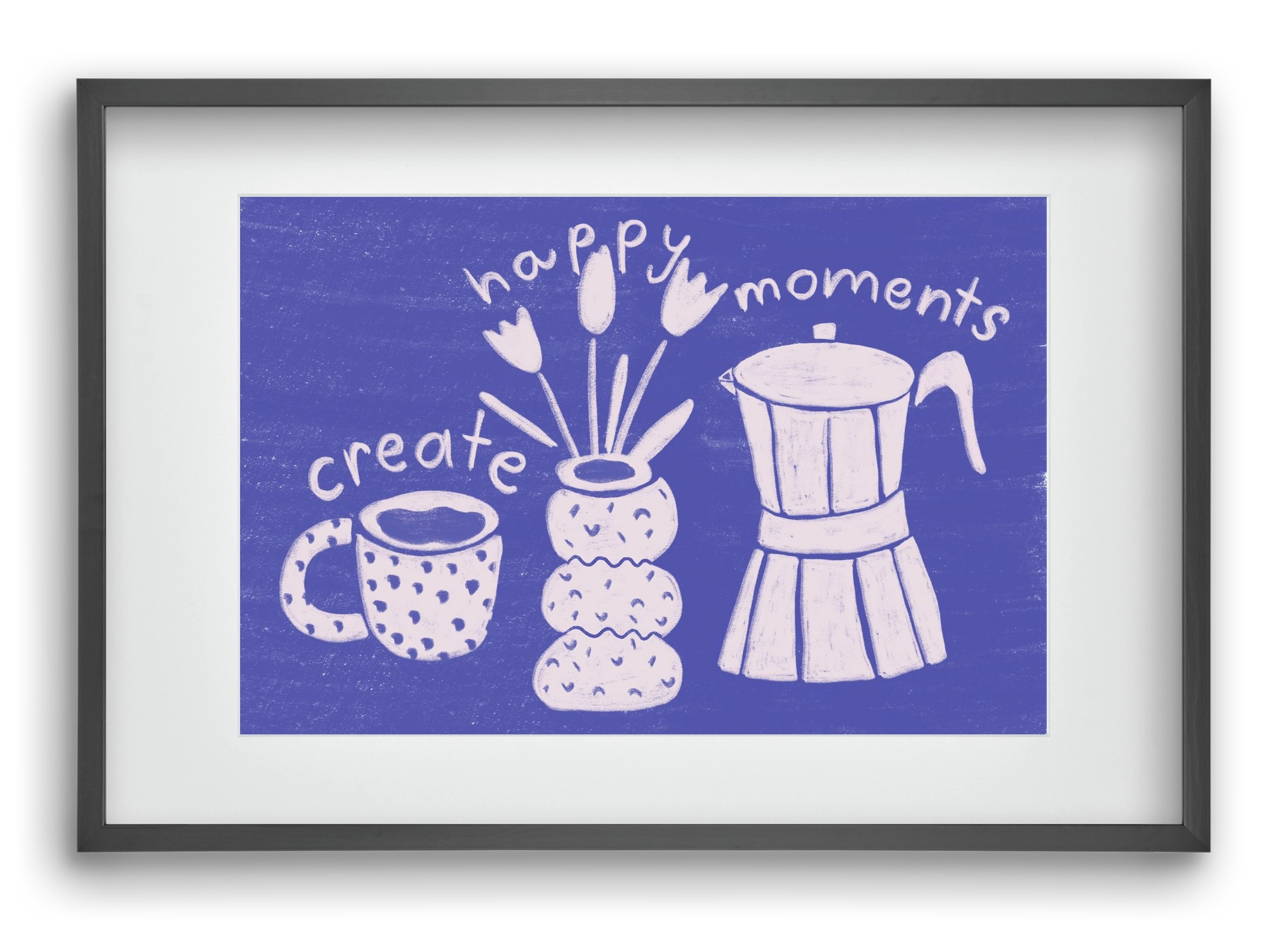 Happy Moments , 60x40 cm (45x30 cm), Fekete keret, paszpartuval