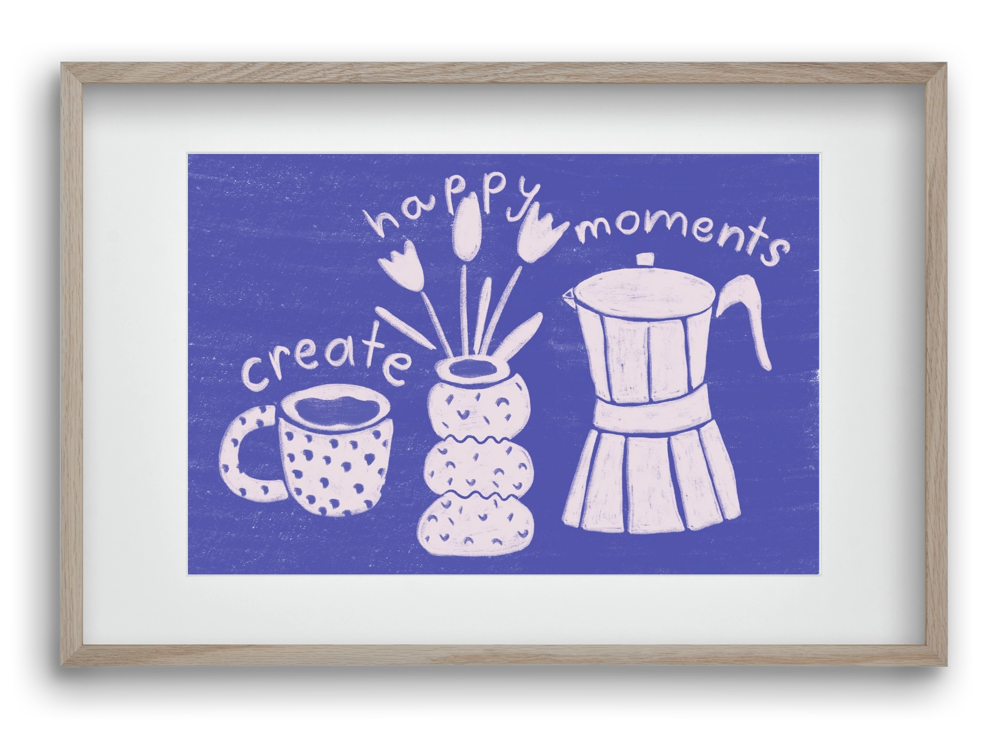 Happy Moments , 60x40 cm (45x30 cm), Tölgy keret, paszpartuval