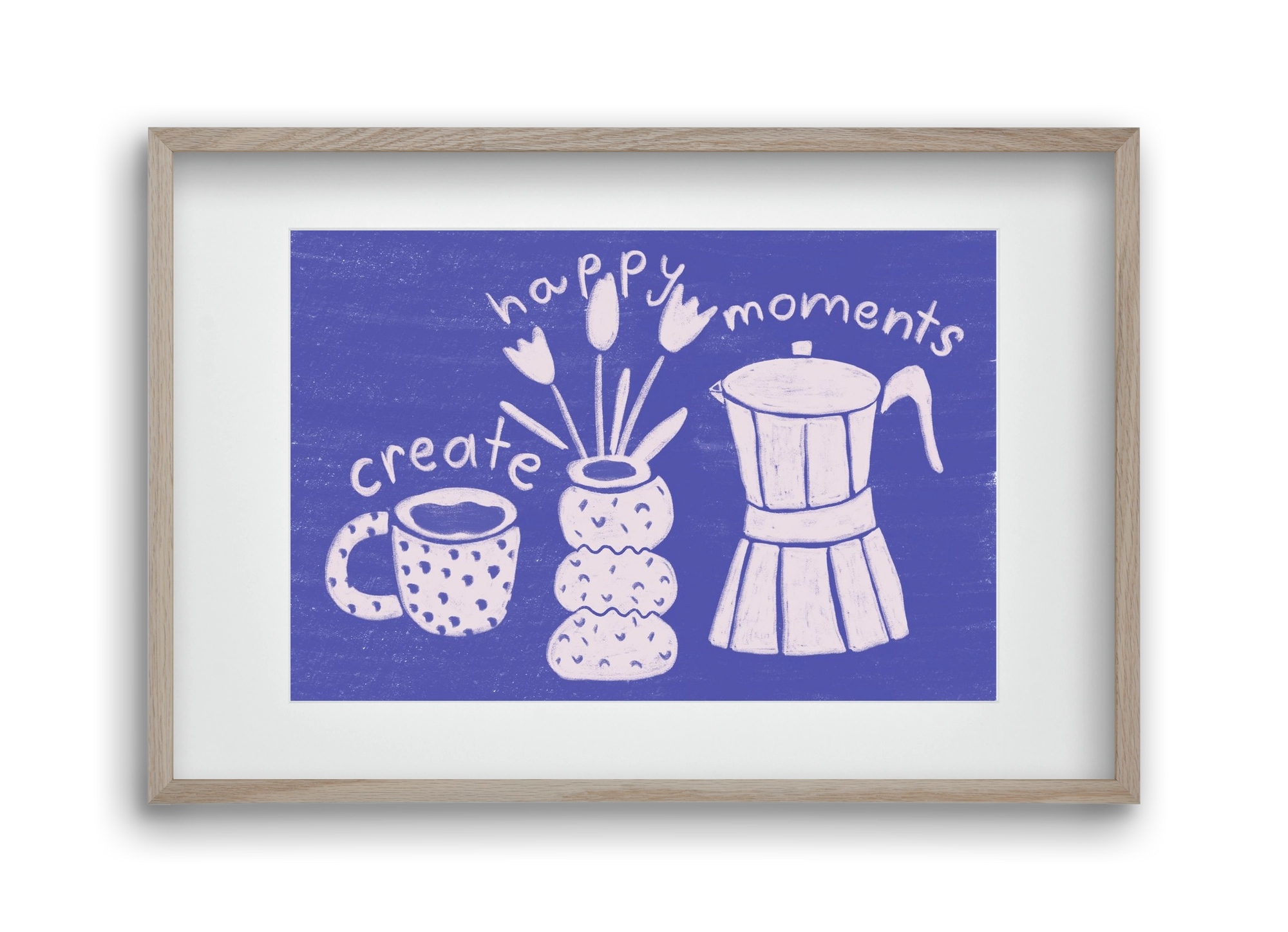 Happy Moments , 45x30 cm (30x20 cm), Tölgy keret, paszpartuval