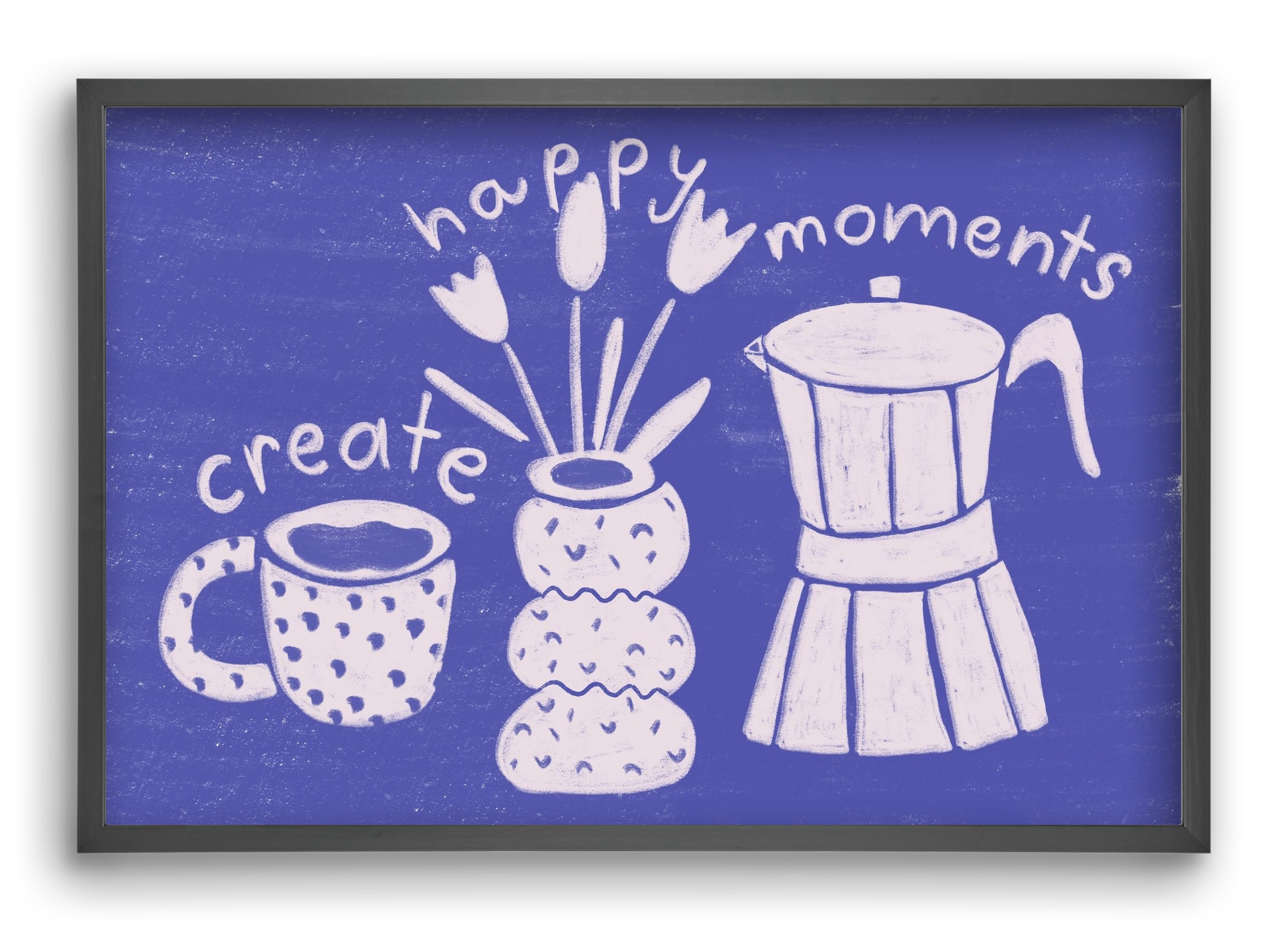 Happy Moments , 60x40 cm (60x40 cm), Fekete keret